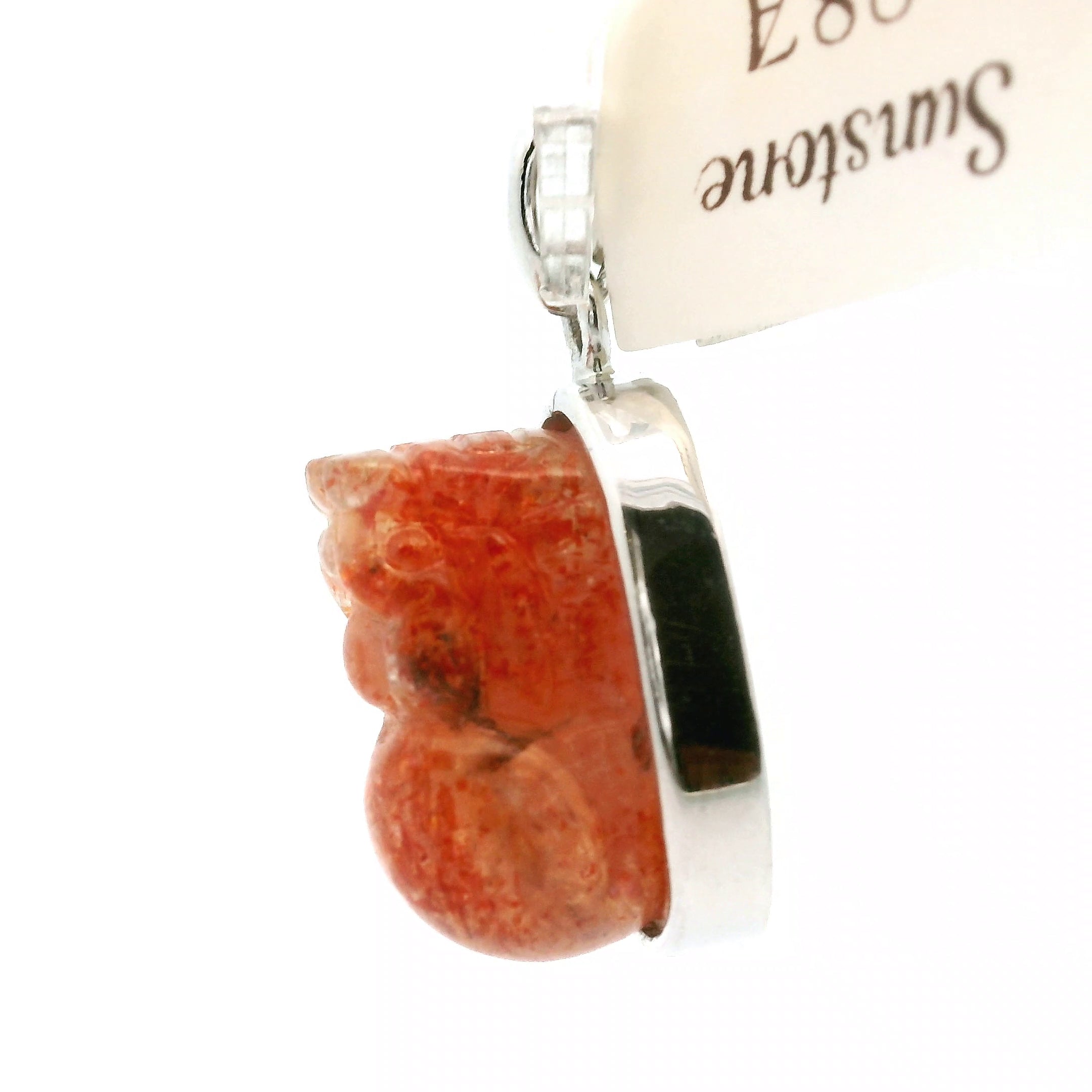 Sunstone Pixchu Pendant .925 Silver for Confidence and Strength