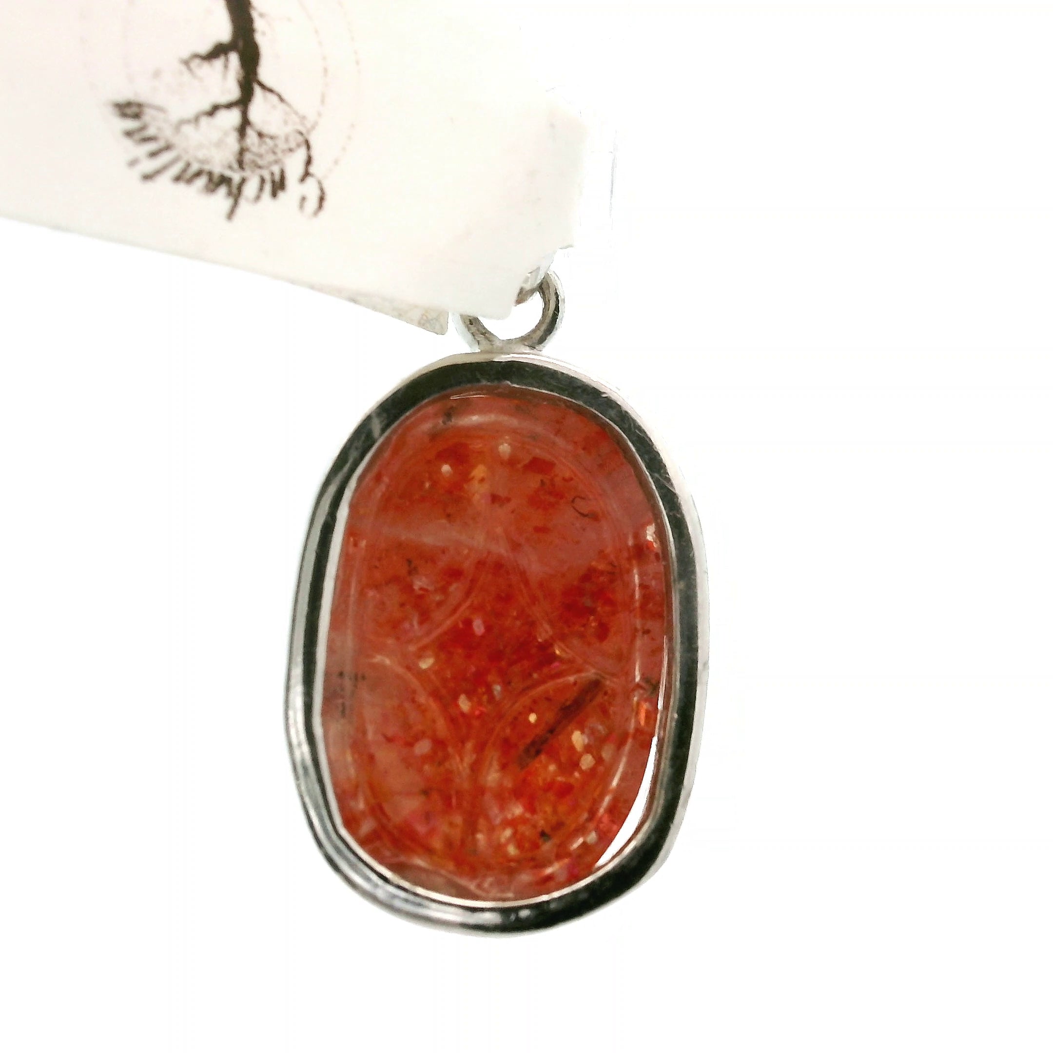 Sunstone Pixchu Pendant .925 Silver for Confidence and Strength