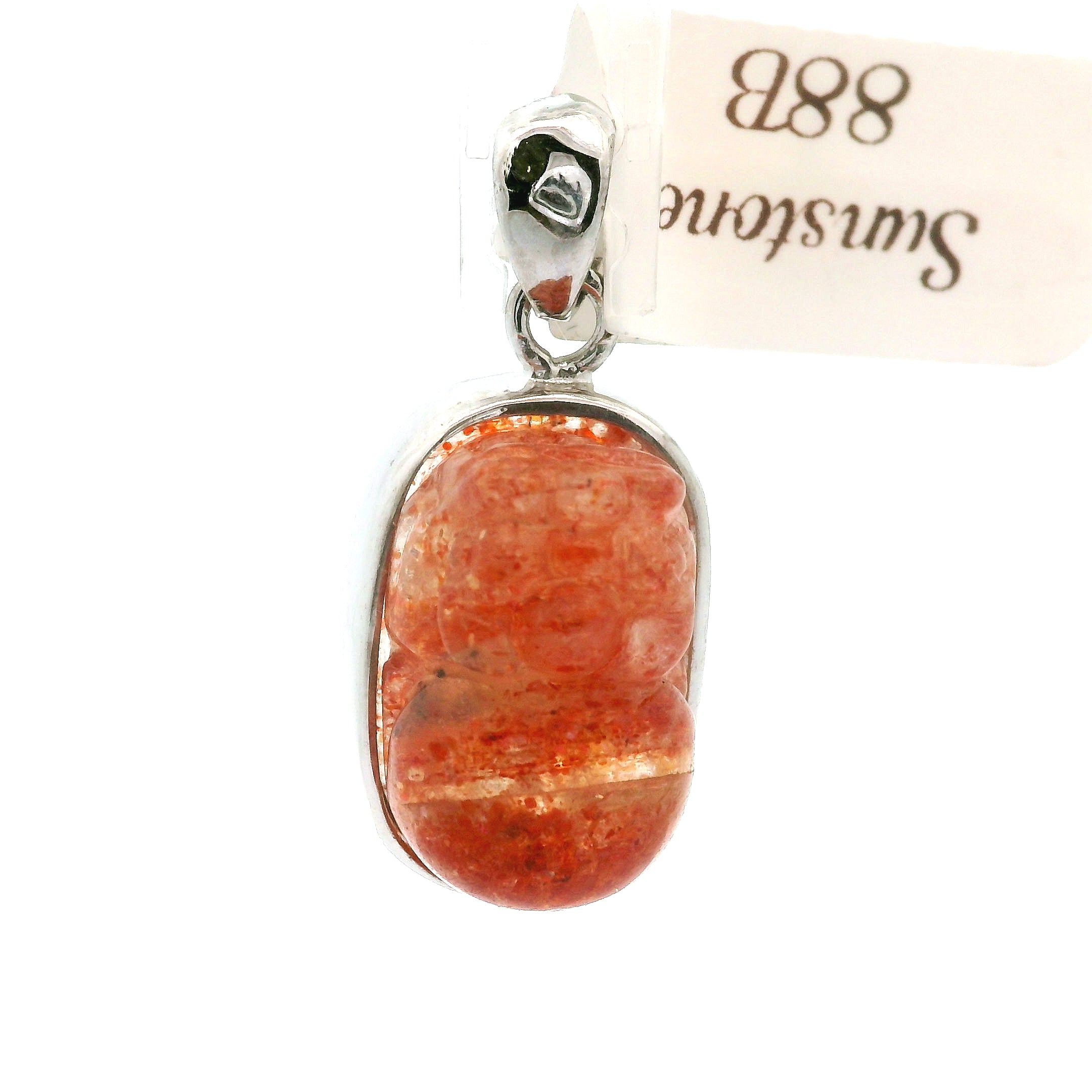 Sunstone Pixchu Pendant .925 Silver for Confidence and Strength