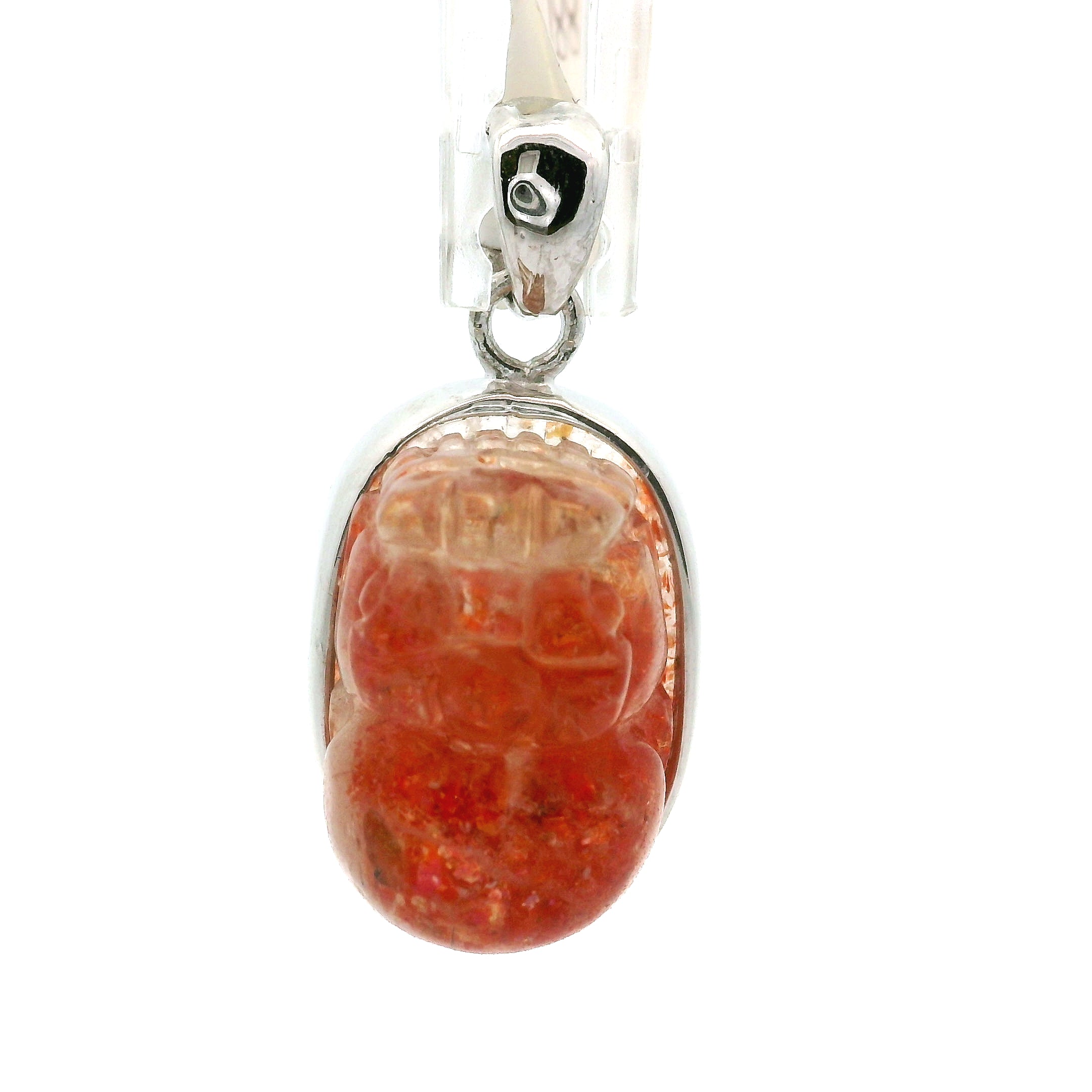 Sunstone Pixchu Pendant .925 Silver for Confidence and Strength