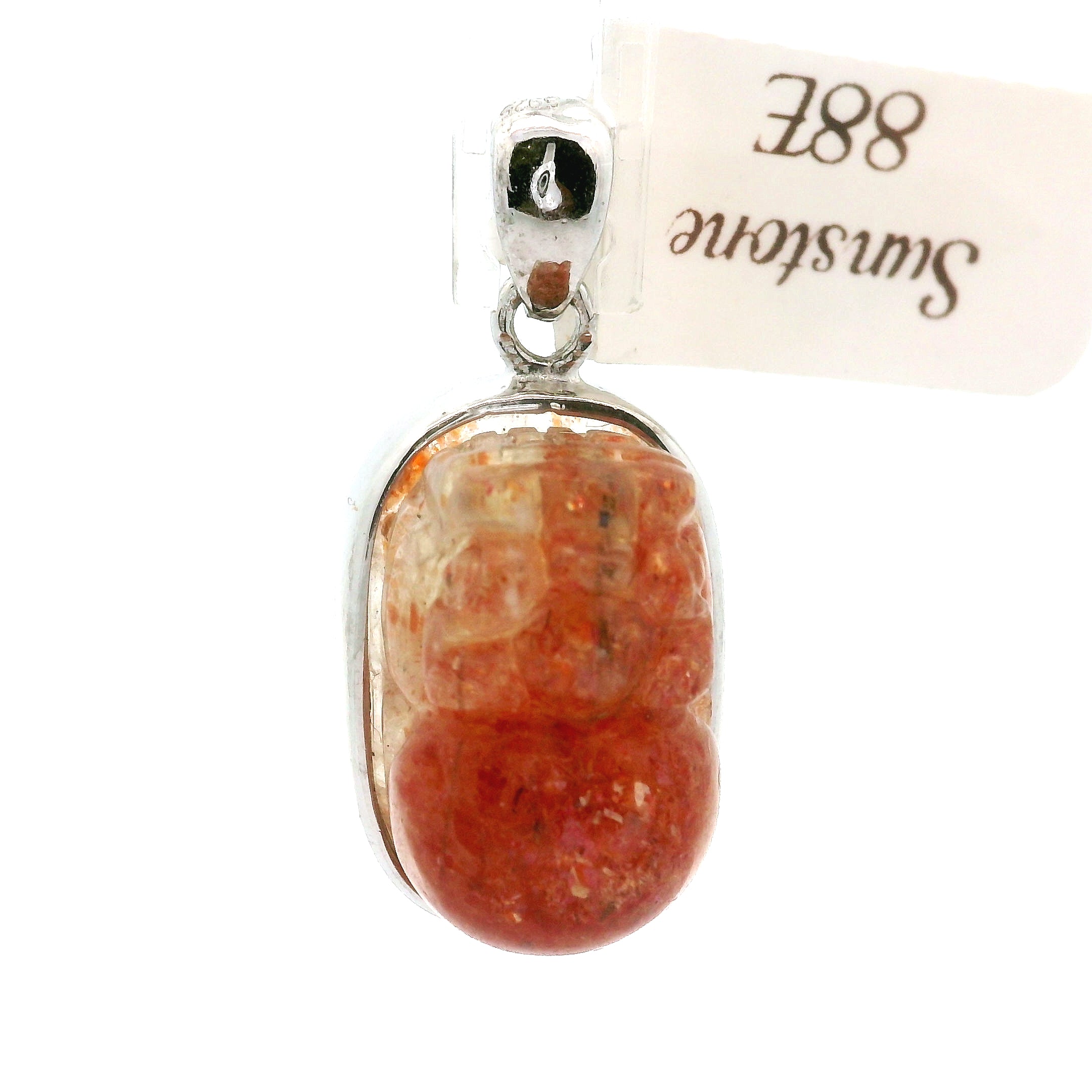 Sunstone Pixchu Pendant .925 Silver for Confidence and Strength