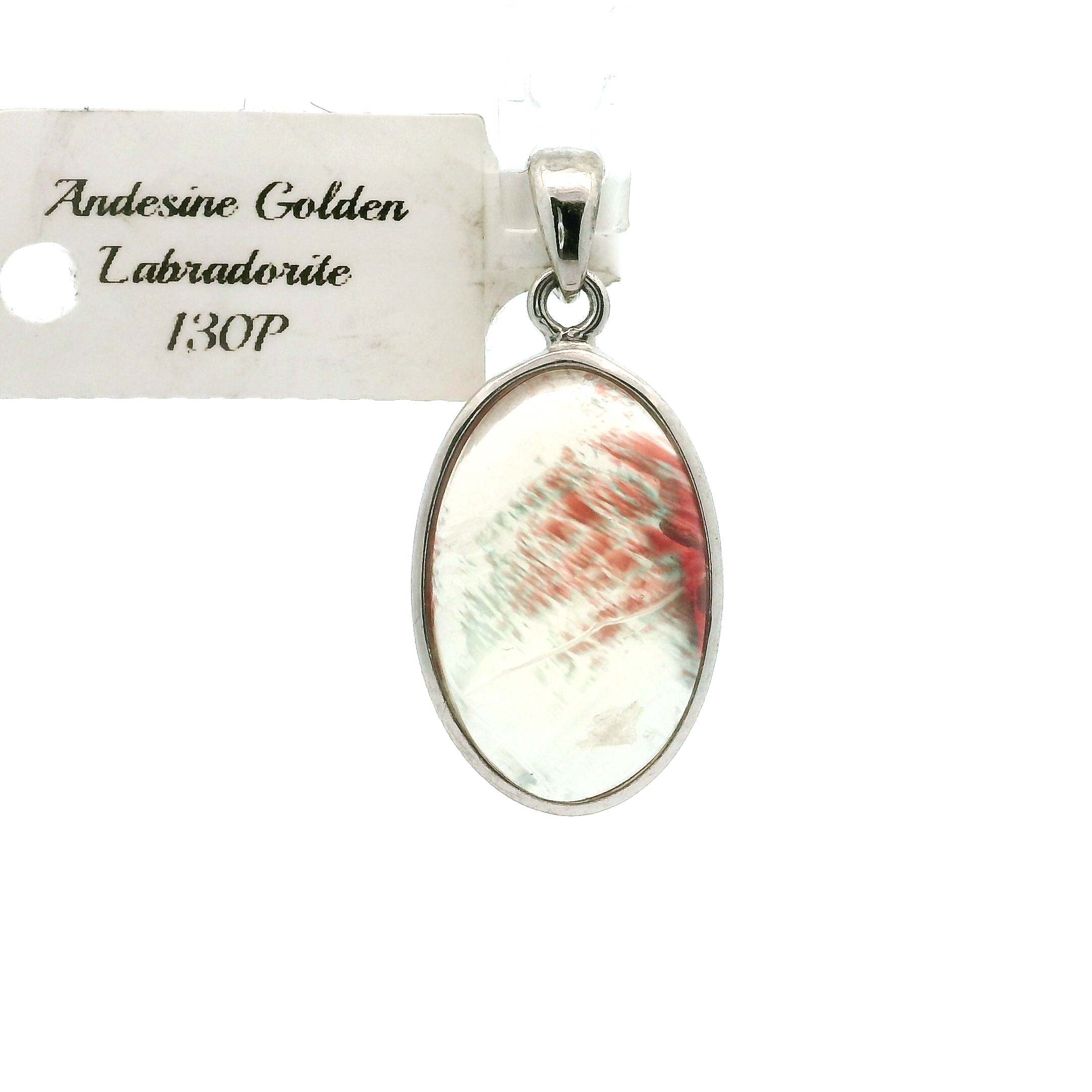 Andesine Golden Labradorite Pendant .925 Silver for Elevating your Consciousness