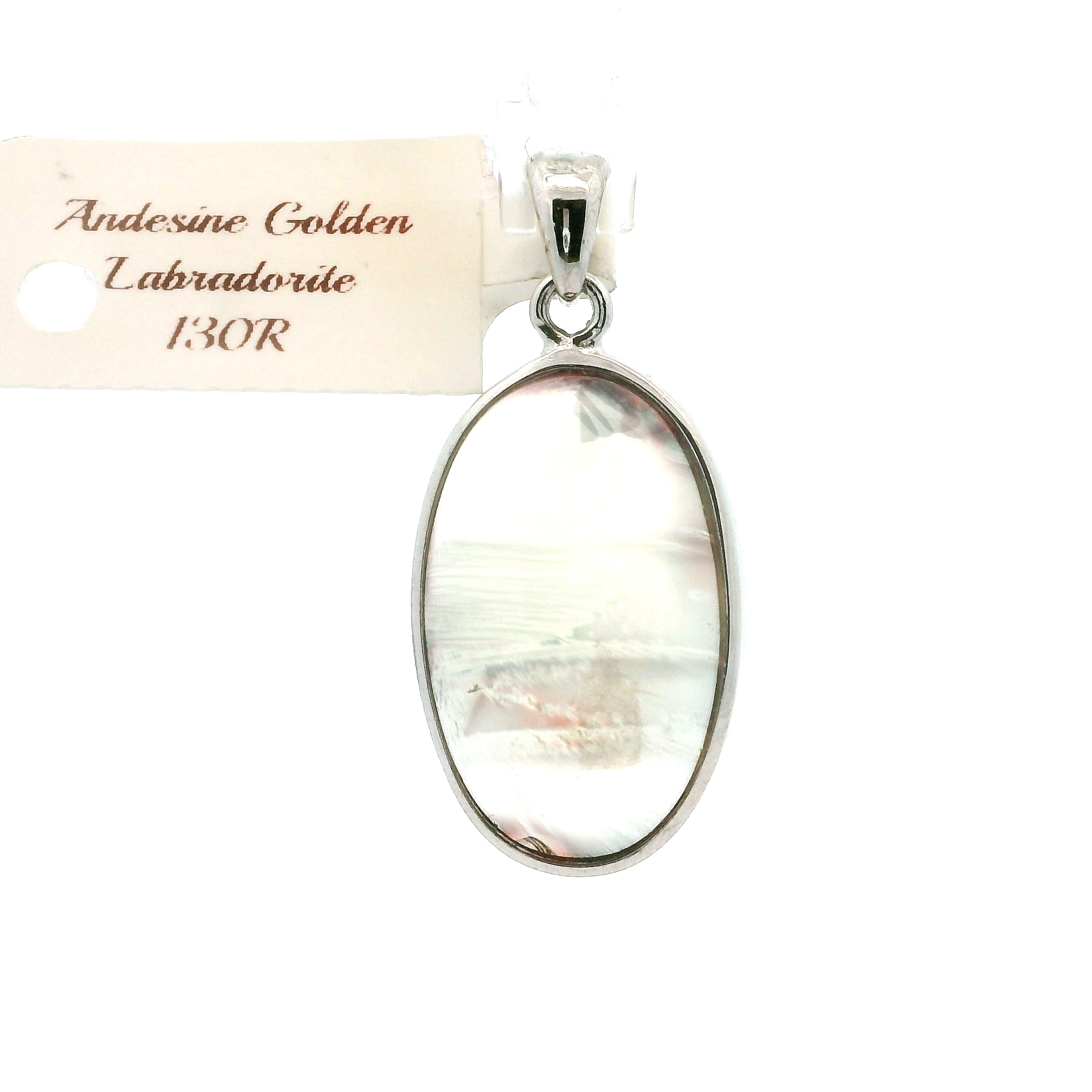 Andesine Golden Labradorite Pendant .925 Silver for Elevating your Consciousness