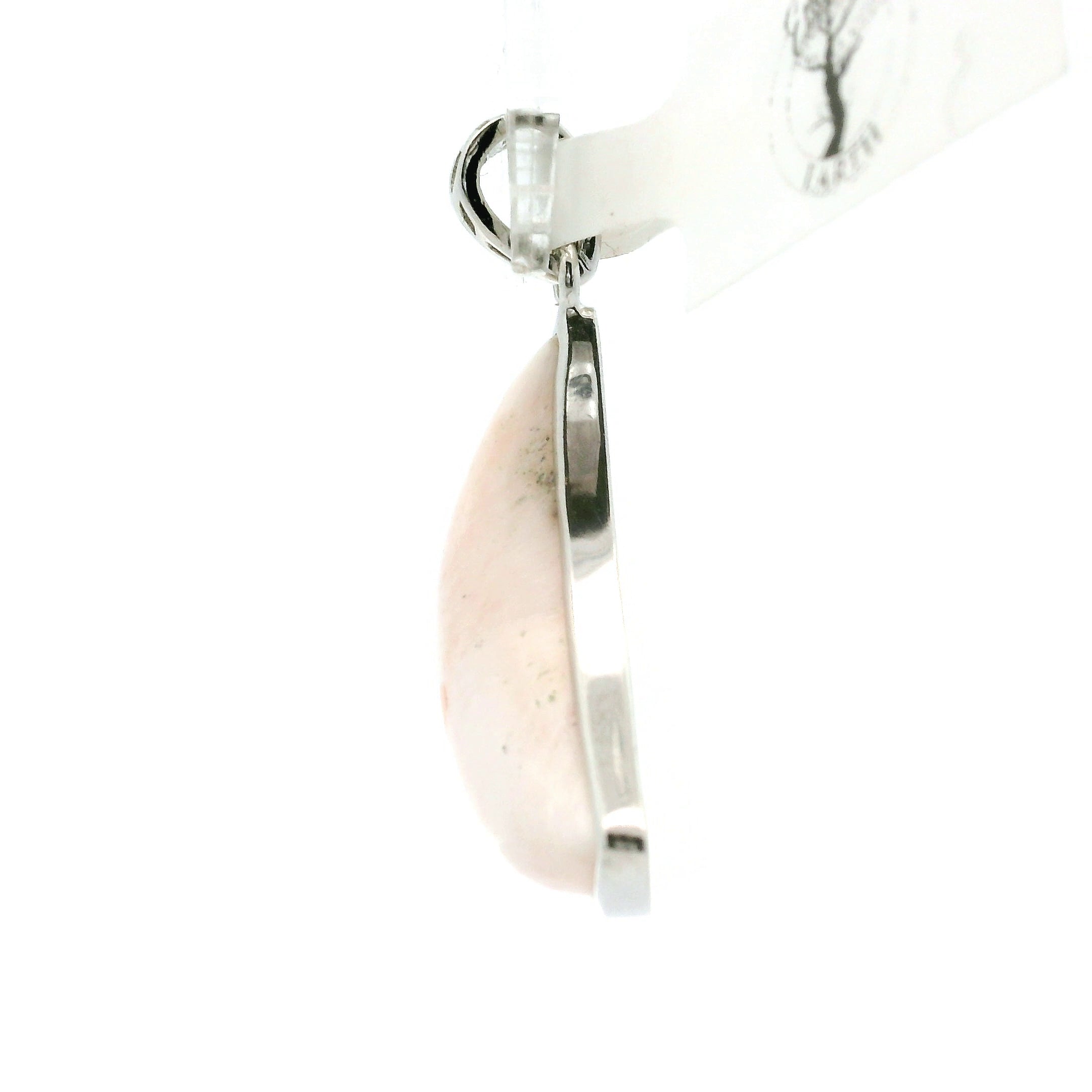 Scolecite Moon Pendant .925 Silver for Accessing Higher Realms and Lineage Healing