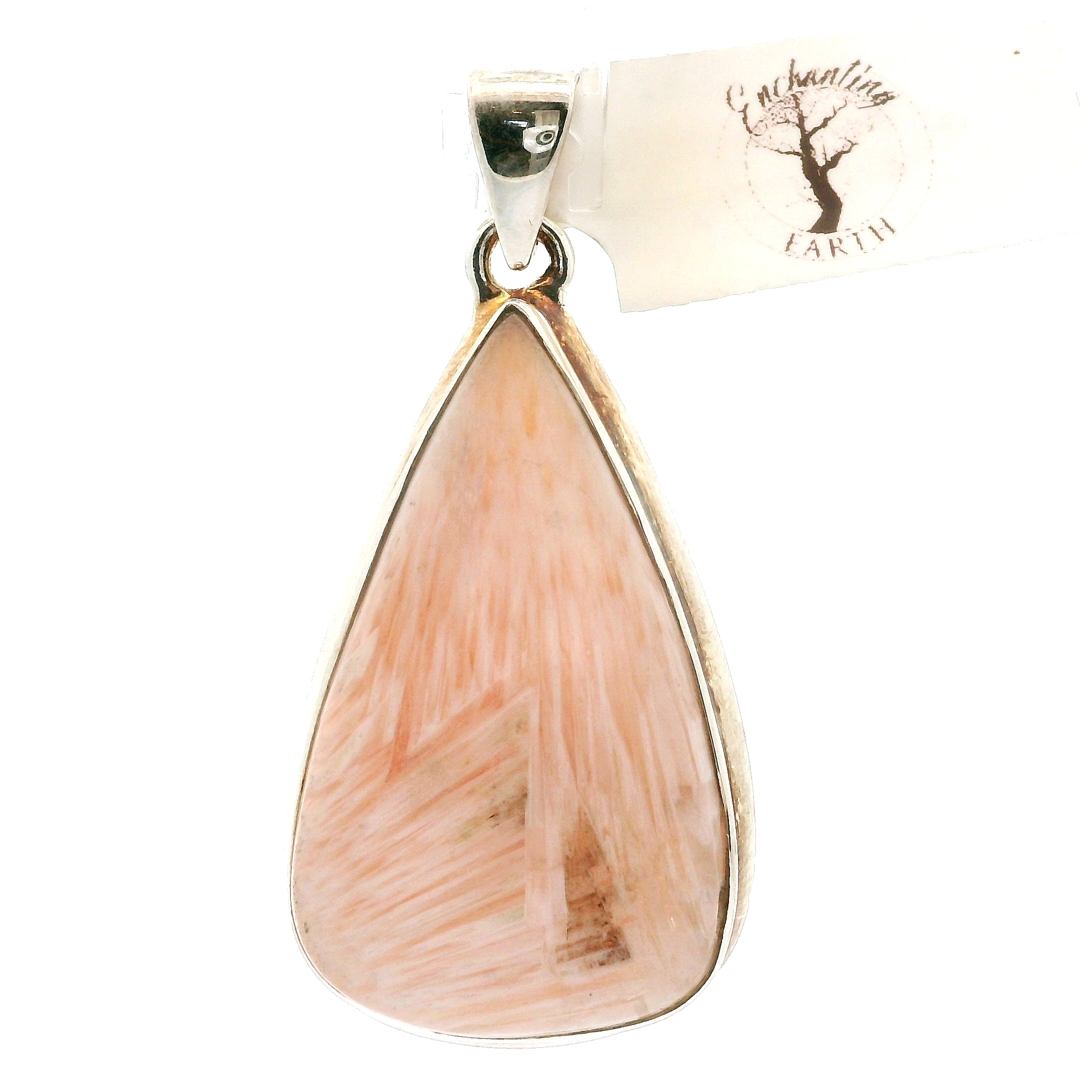 Scolecite Pendants .925 Silver for Accessing Higher Realms and Lineage Healing