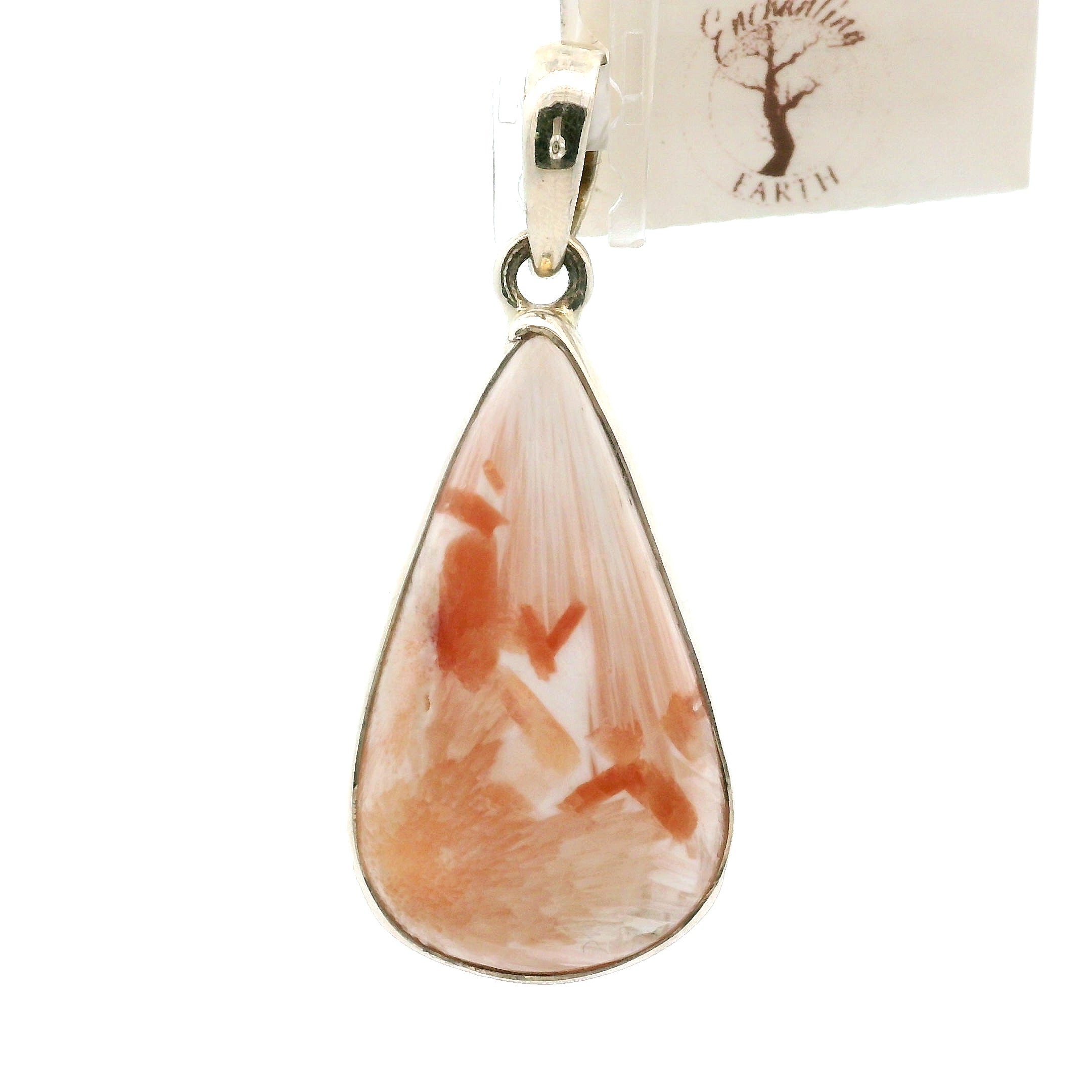 Scolecite Pendants .925 Silver for Accessing Higher Realms and Lineage Healing