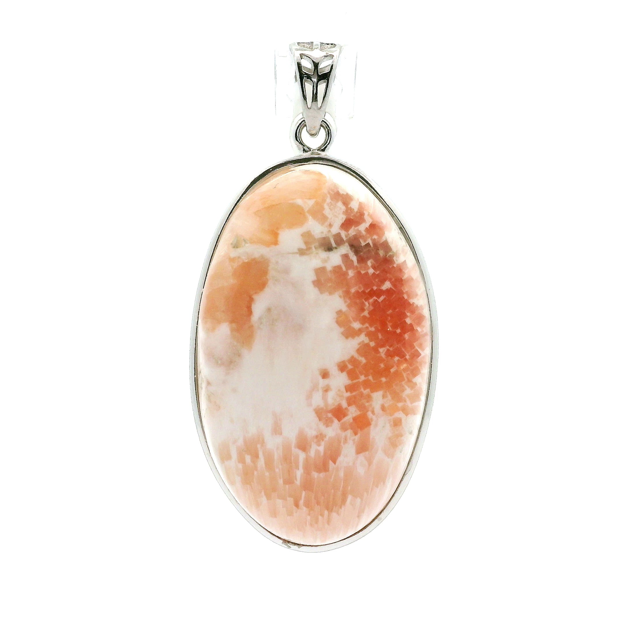 Scolecite Large Pendants .925 Silver for Accessing Higher Realms and Lineage Healing