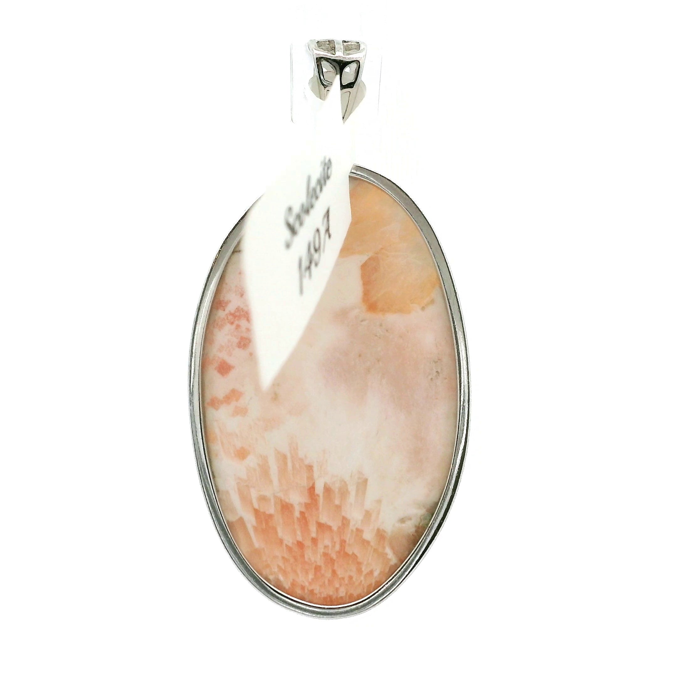 Scolecite Large Pendants .925 Silver for Accessing Higher Realms and Lineage Healing