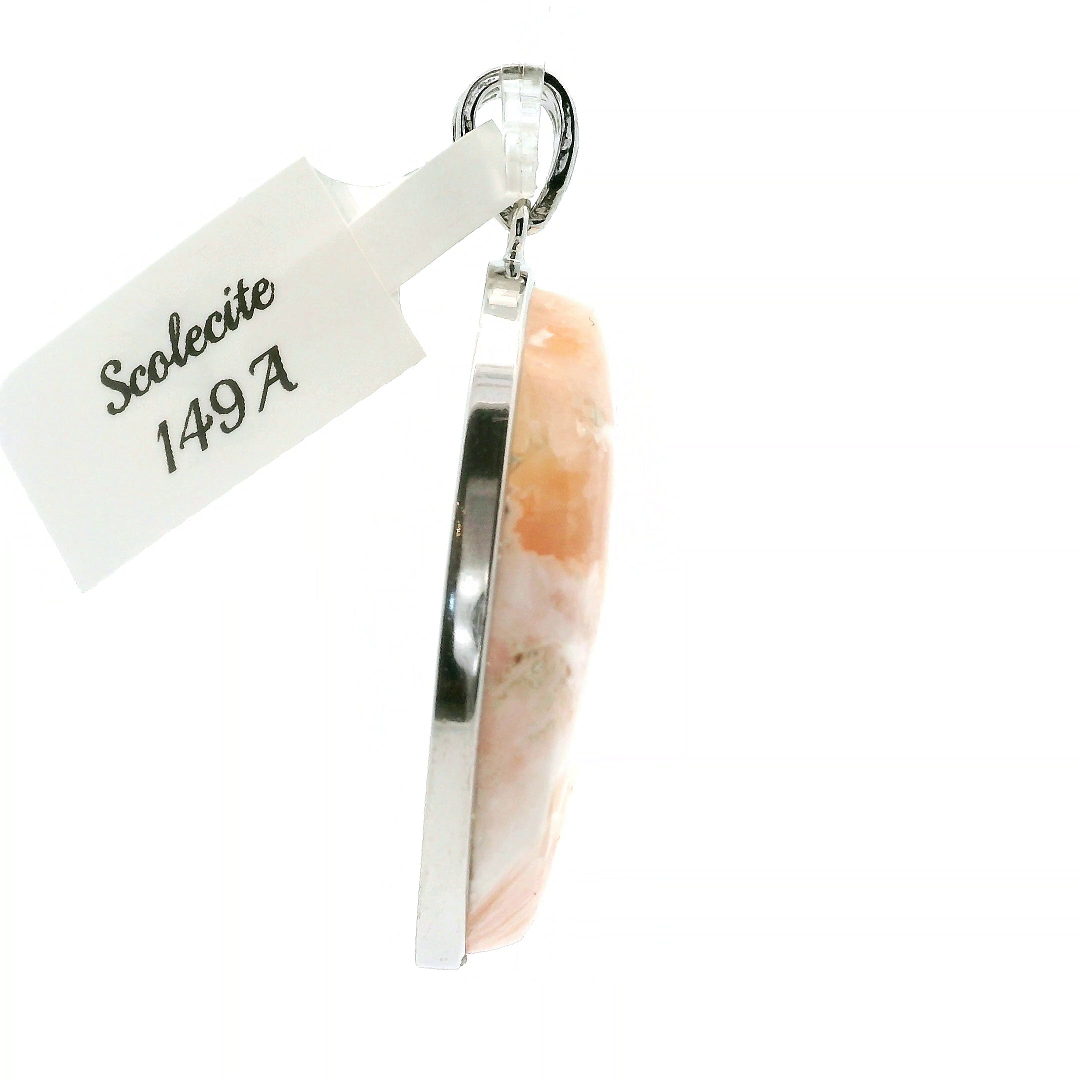 Scolecite Large Pendants .925 Silver for Accessing Higher Realms and Lineage Healing
