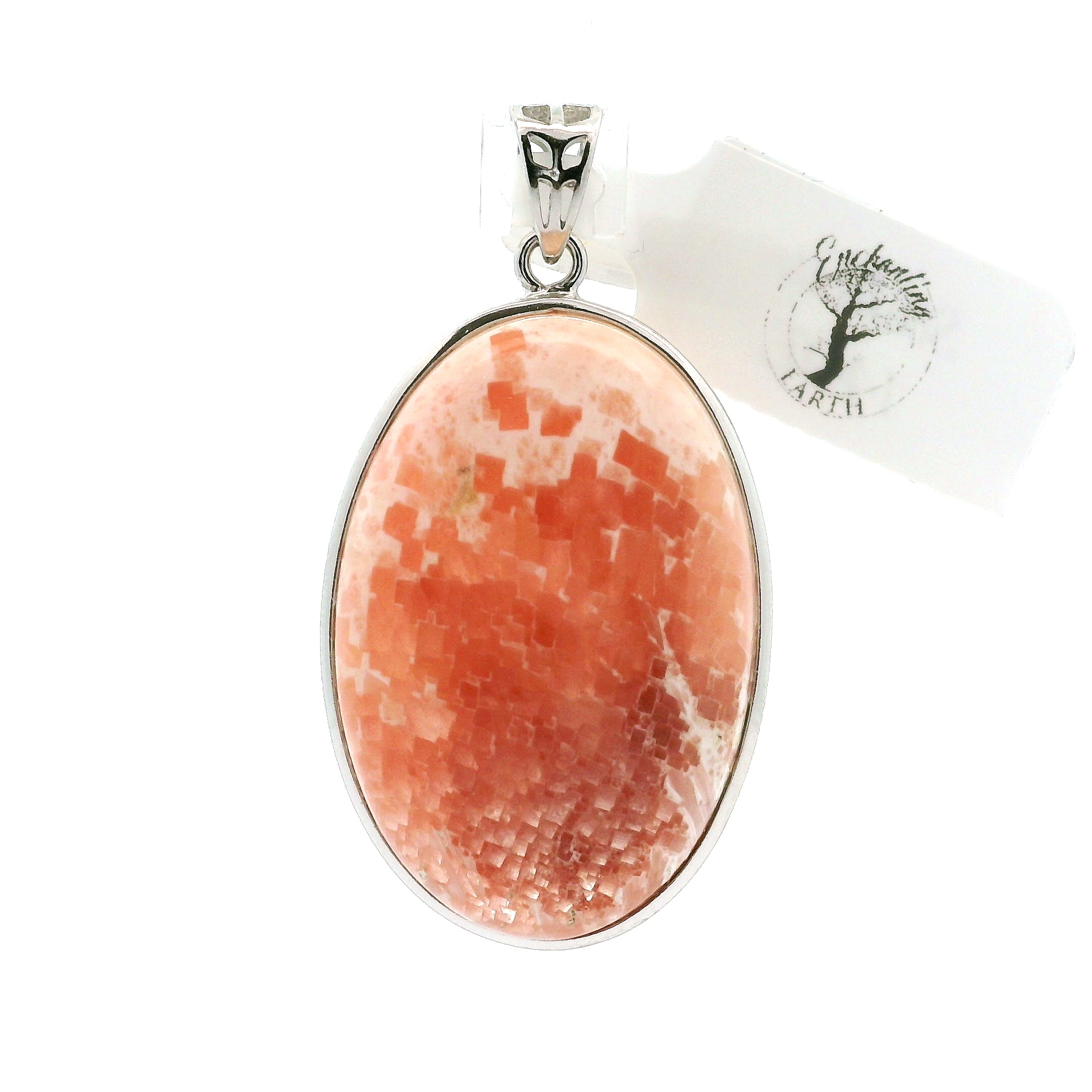 Scolecite Large Pendants .925 Silver for Accessing Higher Realms and Lineage Healing