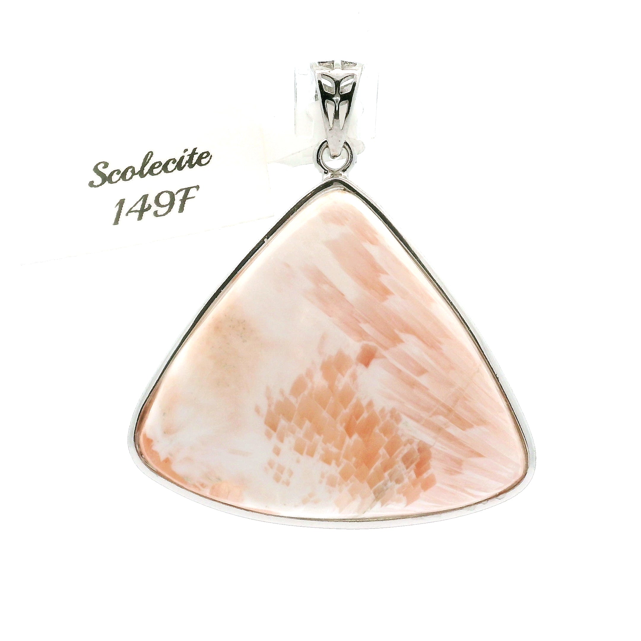 Scolecite Large Pendants .925 Silver for Accessing Higher Realms and Lineage Healing