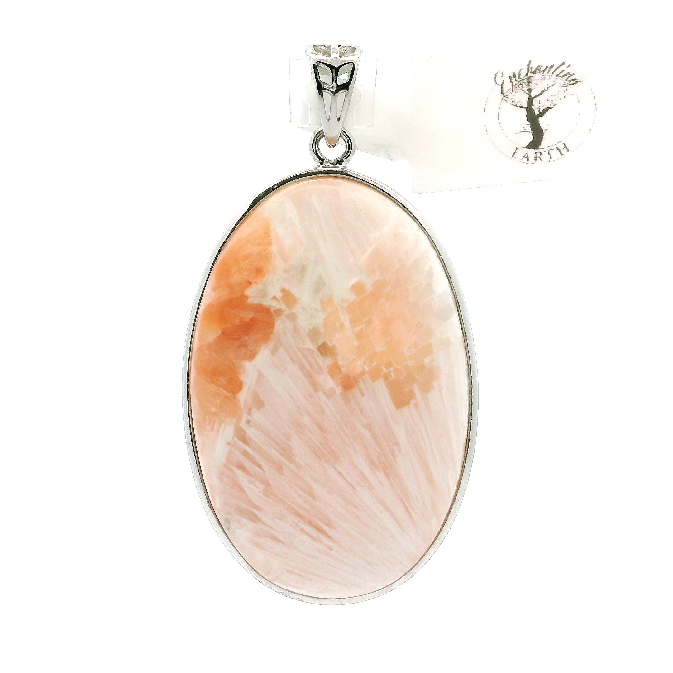 Scolecite Large Pendants .925 Silver for Accessing Higher Realms and Lineage Healing