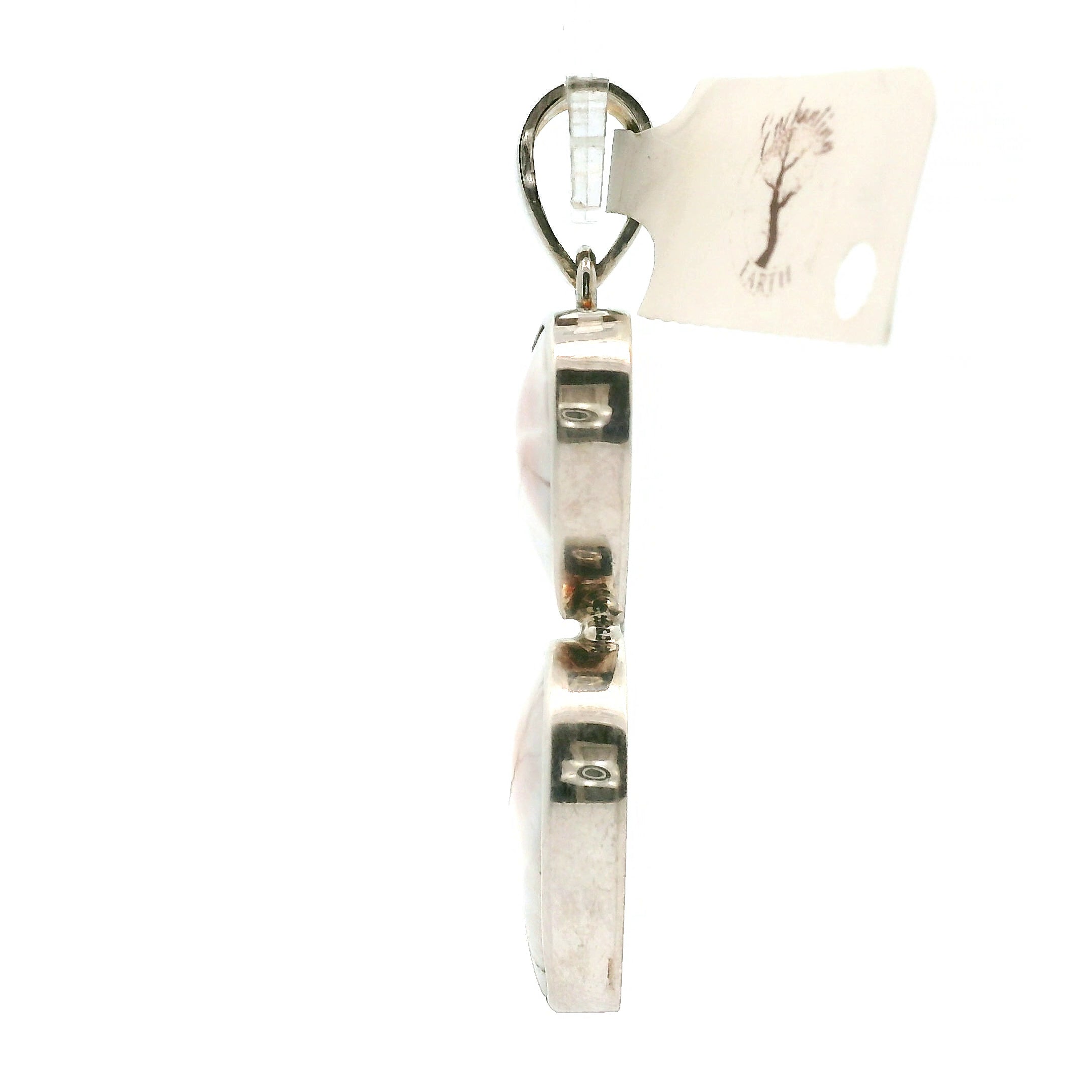 Pink Natrolite Heart Pendant .925 Silver for Channeling, Psychic Abilities and Awakening of your Third Eye Chakra
