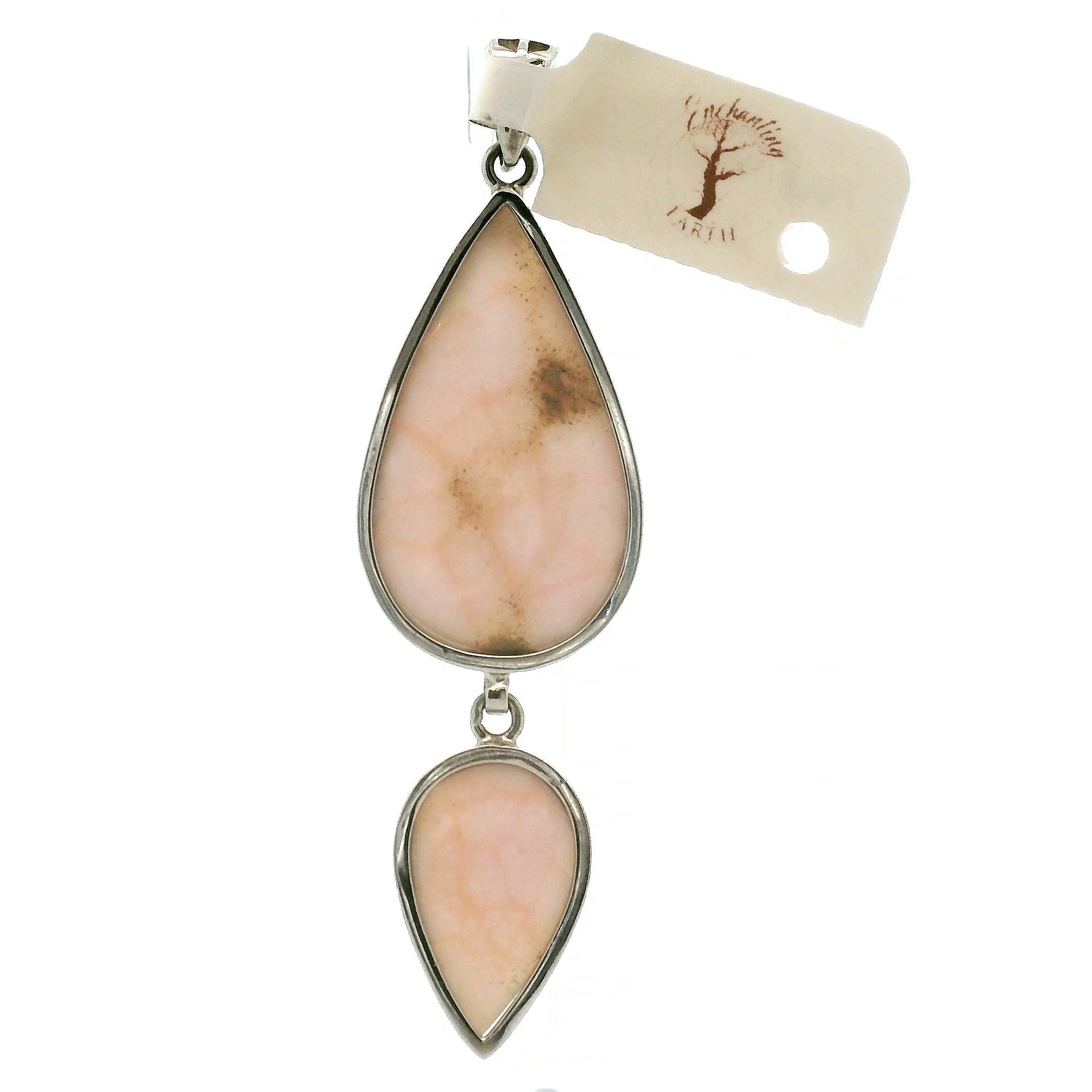 Pink Natrolite Pendant .925 Silver for Channeling, Psychic Abilities and Awakening of your Third Eye Chakra