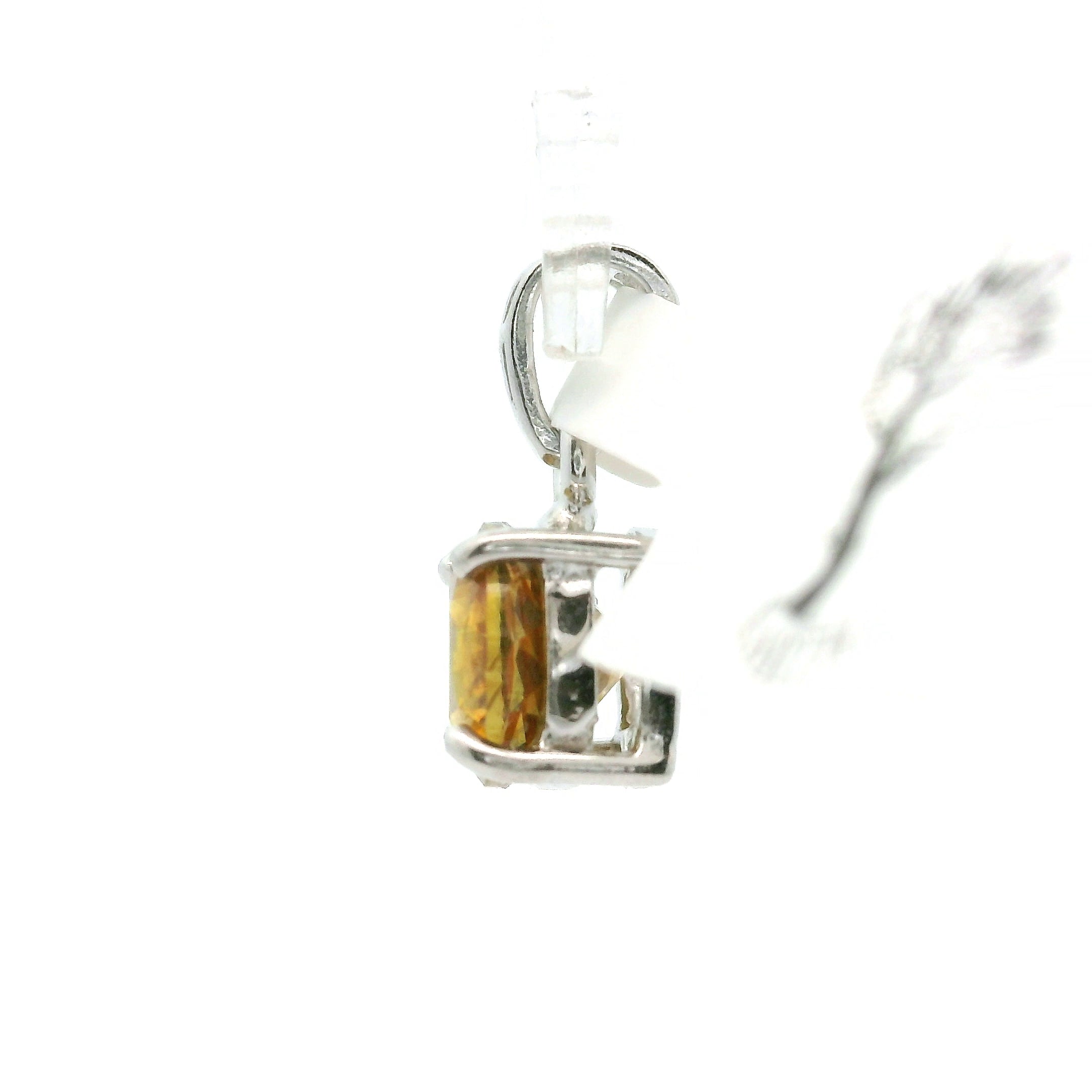 Golden Sphene Pendant .925 Silver for Illumination and Divine Clarity
