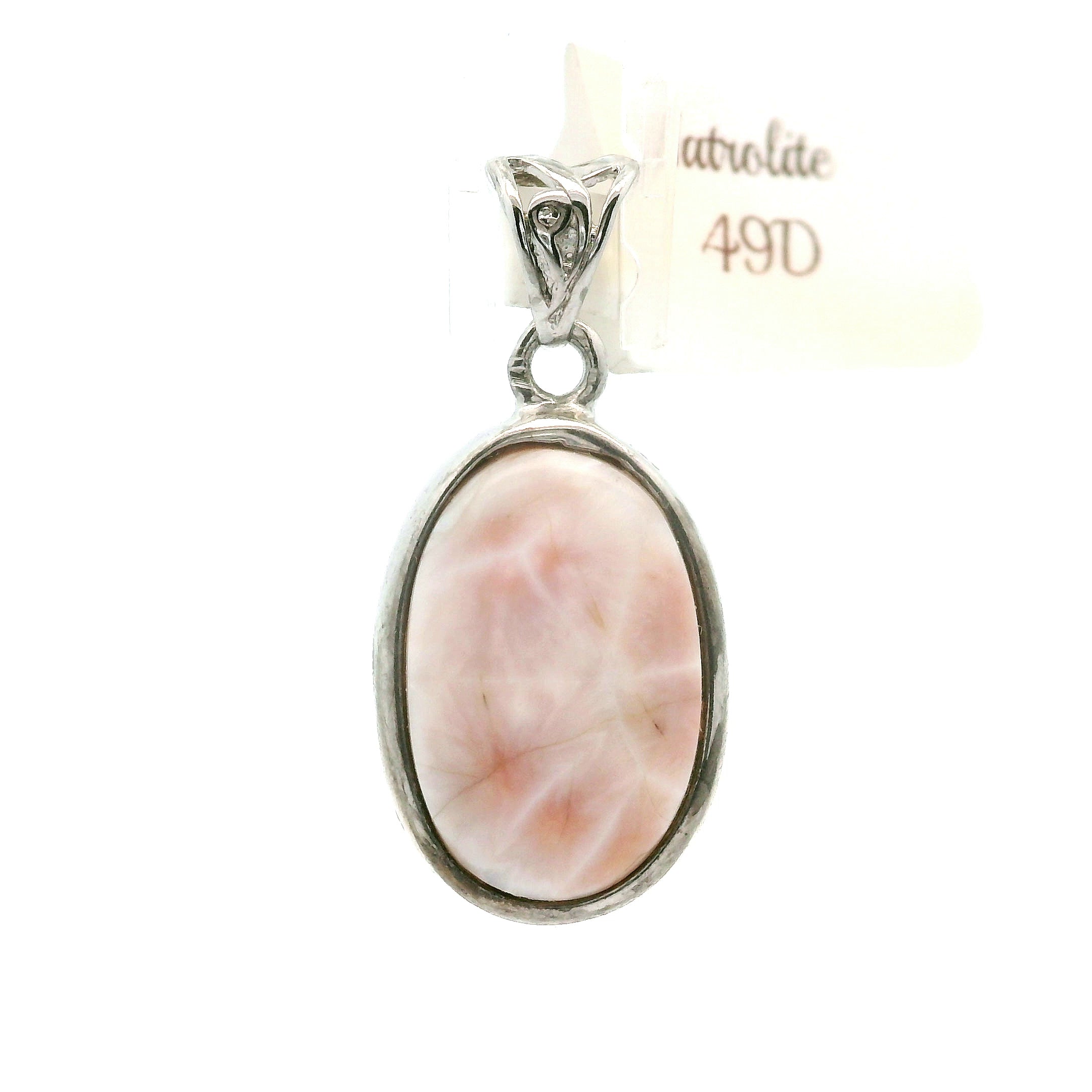 Pink Natrolite Pendant .925 Silver for Channeling, Psychic Abilities and Awakening of your Third Eye Chakra
