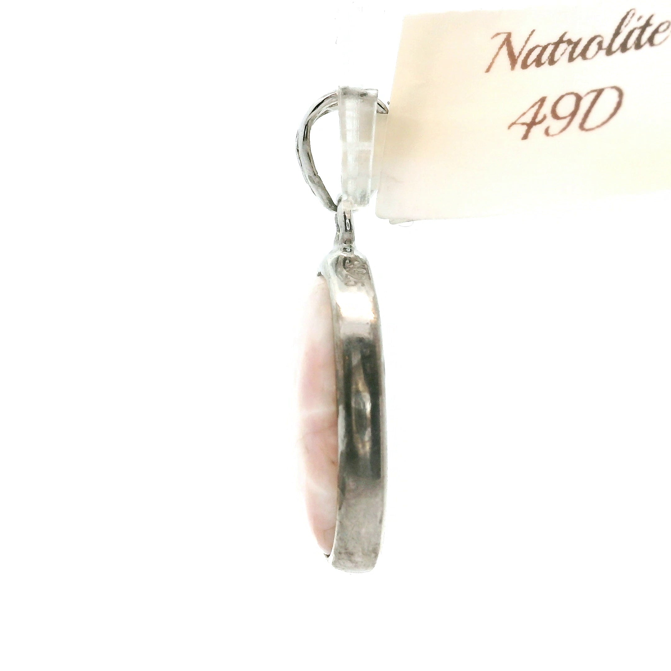 Pink Natrolite Pendant .925 Silver for Channeling, Psychic Abilities and Awakening of your Third Eye Chakra