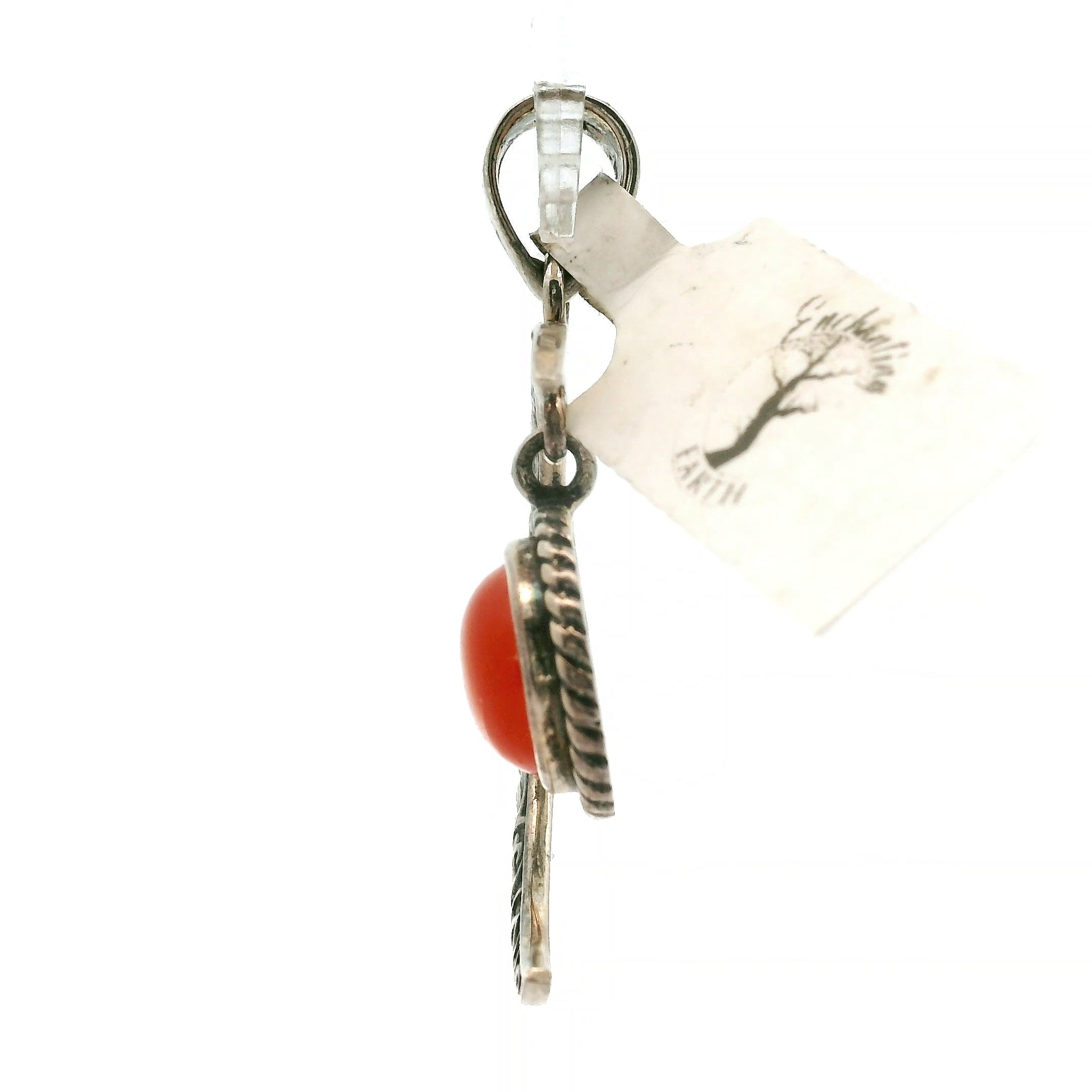 Moon Crescent Gel Pendant .925 Sterling Silver for Personal Power and Intuition