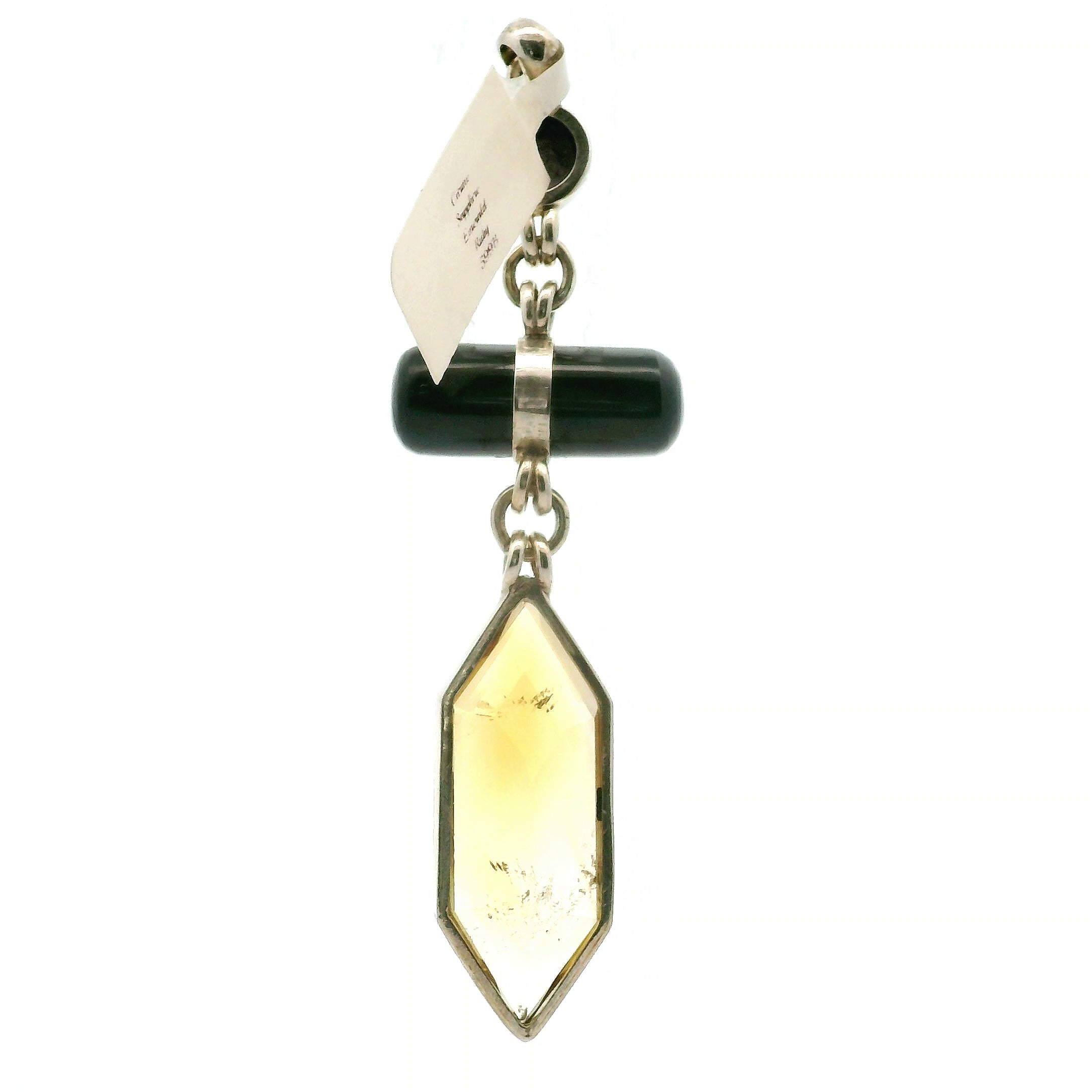 Citrine, Sapphire, Emerald & Star Ruby Pendant .925 Silver for Abundance, Prosperity and Protection