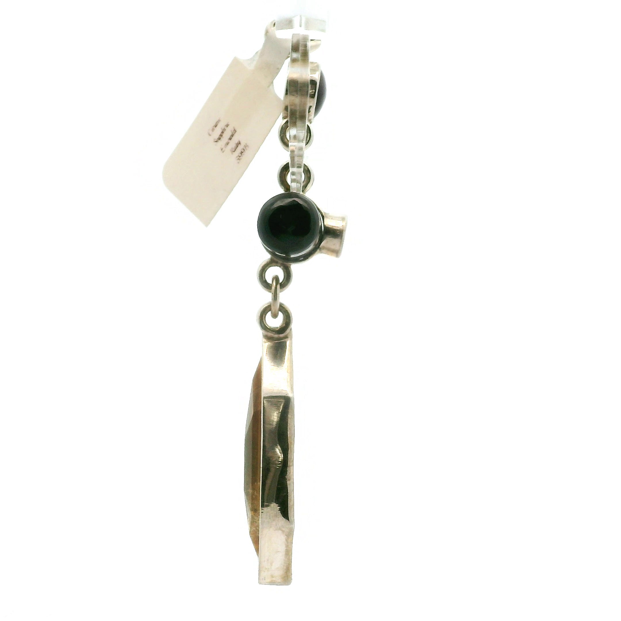 Citrine, Sapphire, Emerald & Star Ruby Pendant .925 Silver for Abundance, Prosperity and Protection
