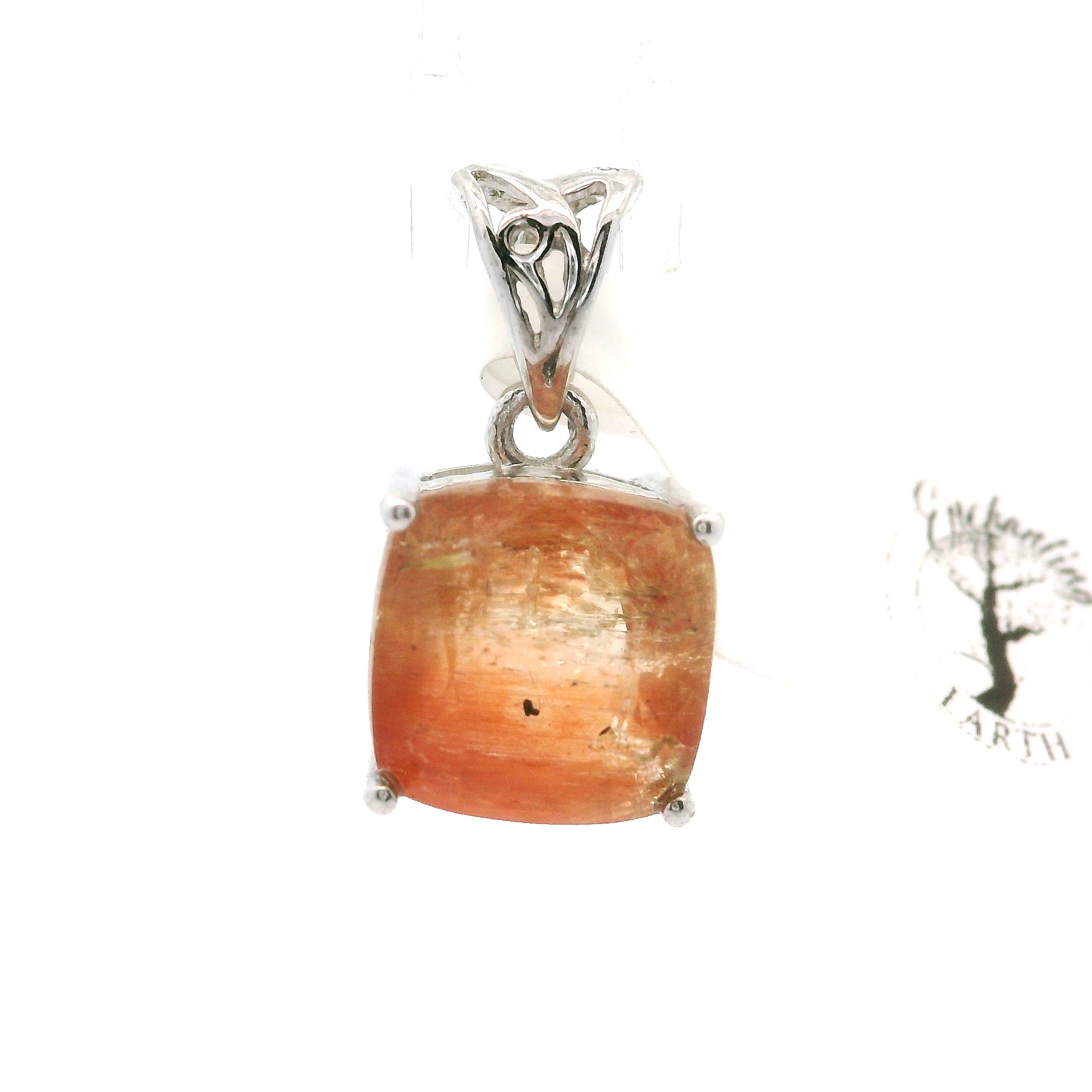 Solar Scapolite Pendant .925 Silver for Enhancing Communication with Guides, Insight & Memory