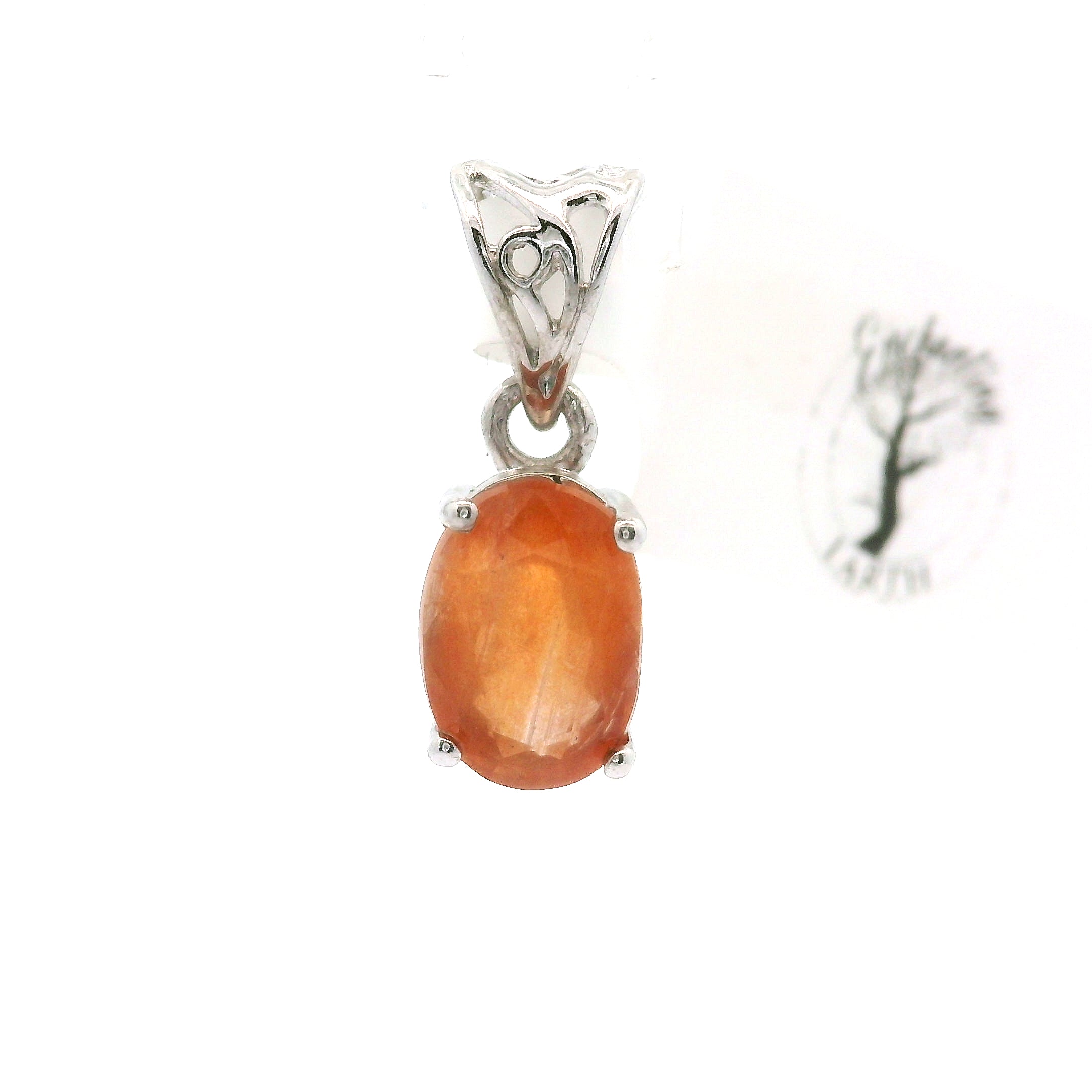 Solar Scapolite Pendant .925 Silver for Enhancing Communication with Guides, Insight & Memory