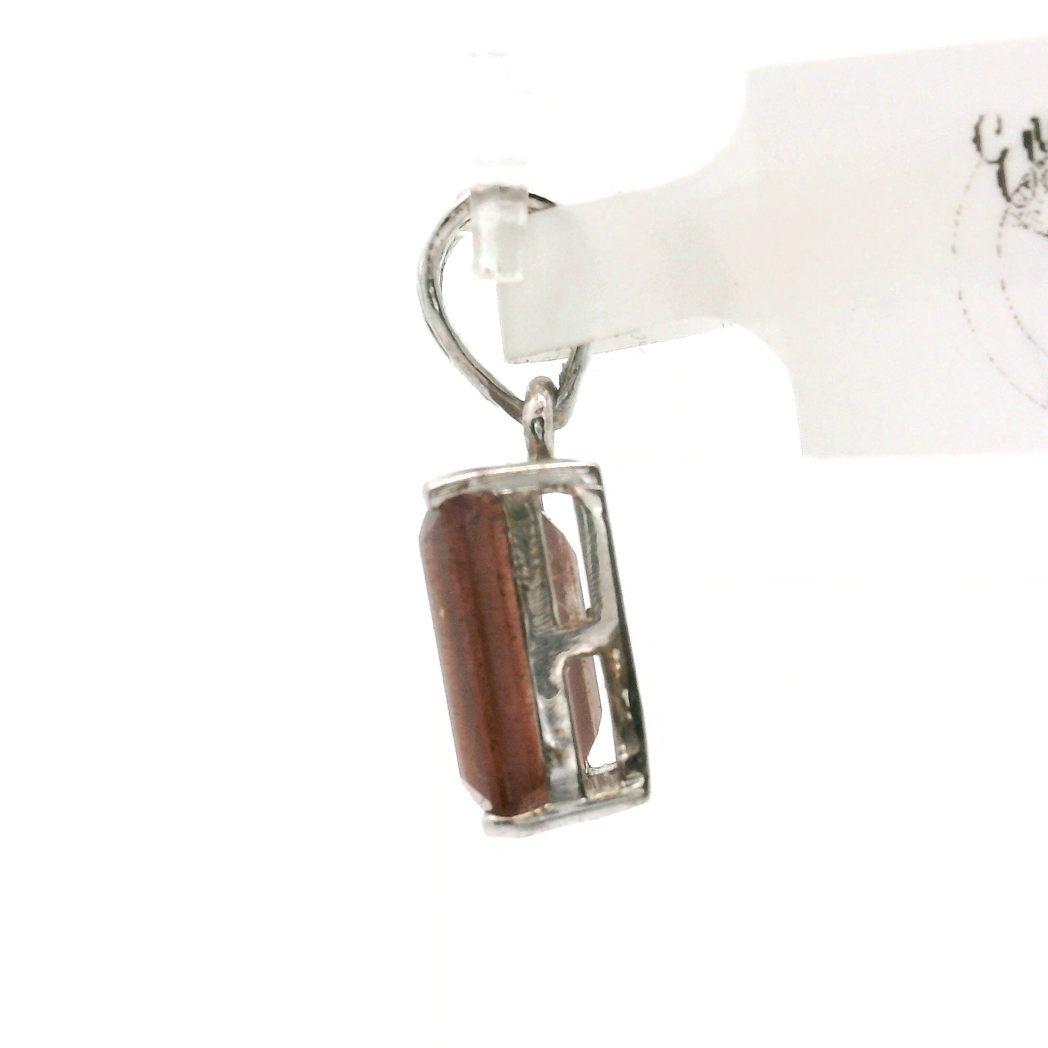Emerald Cut Copper Scapolite Pendant .925 Silver for Enhancing Communication with Guides, Insight & Memory