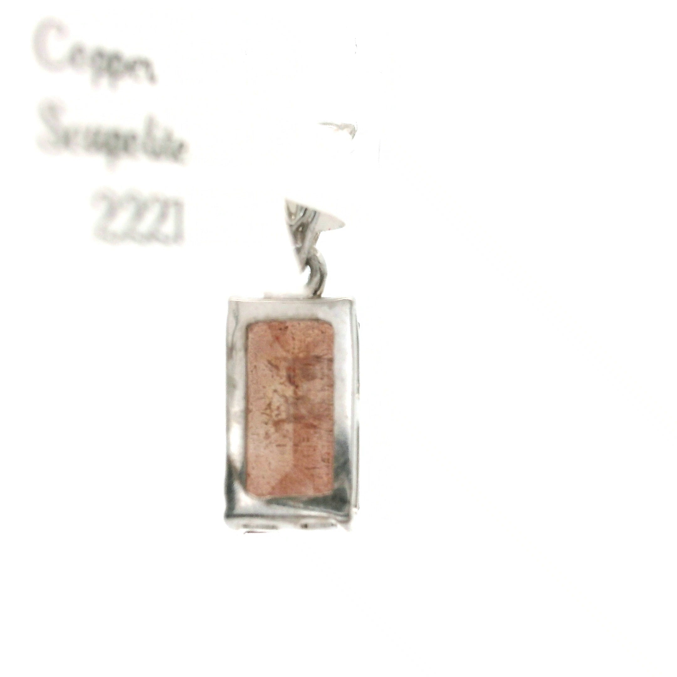 Emerald Cut Copper Scapolite Pendant .925 Silver for Enhancing Communication with Guides, Insight & Memory
