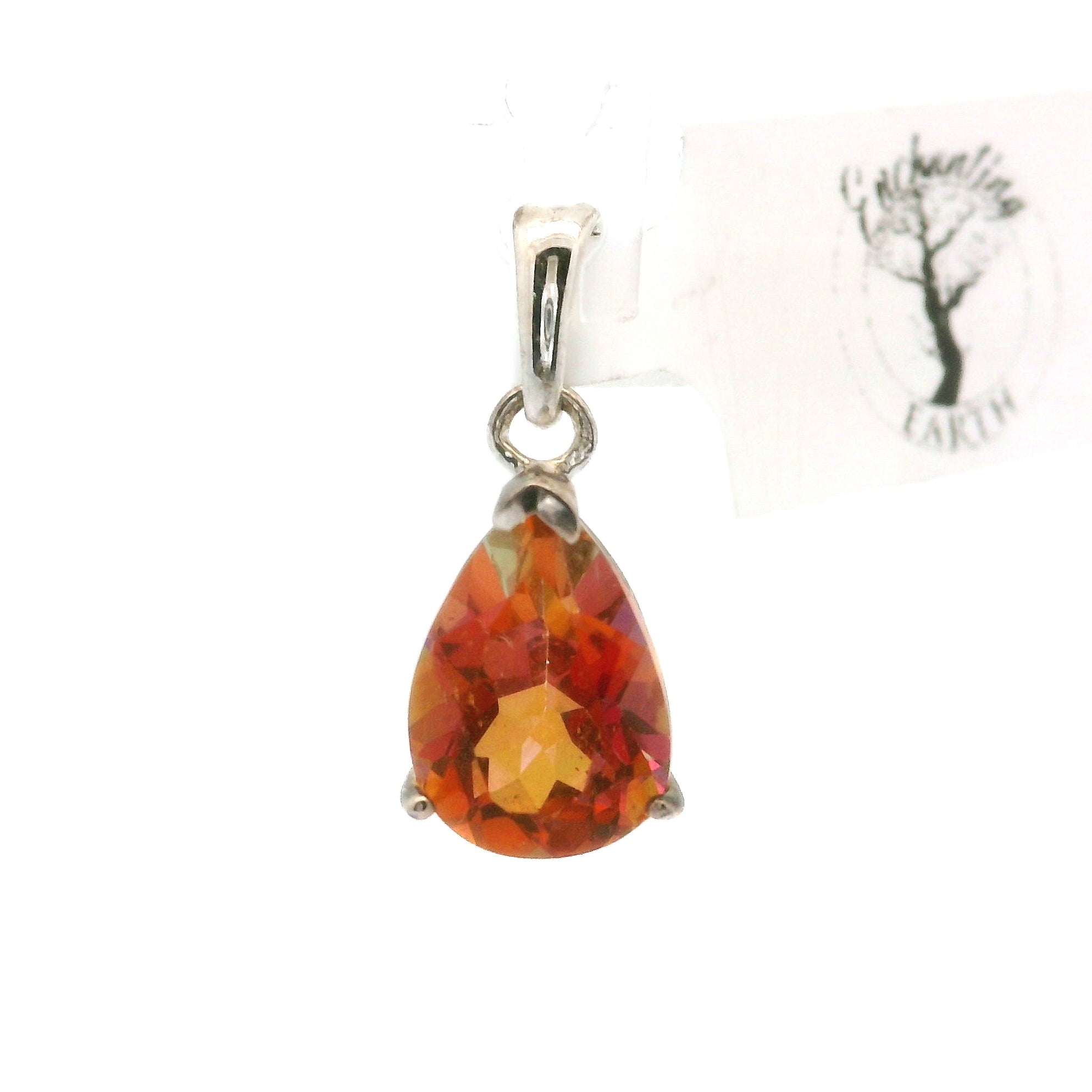 Sunset Mystic Topaz Pendant .925 Silver for Overall Health & Healing of the Body