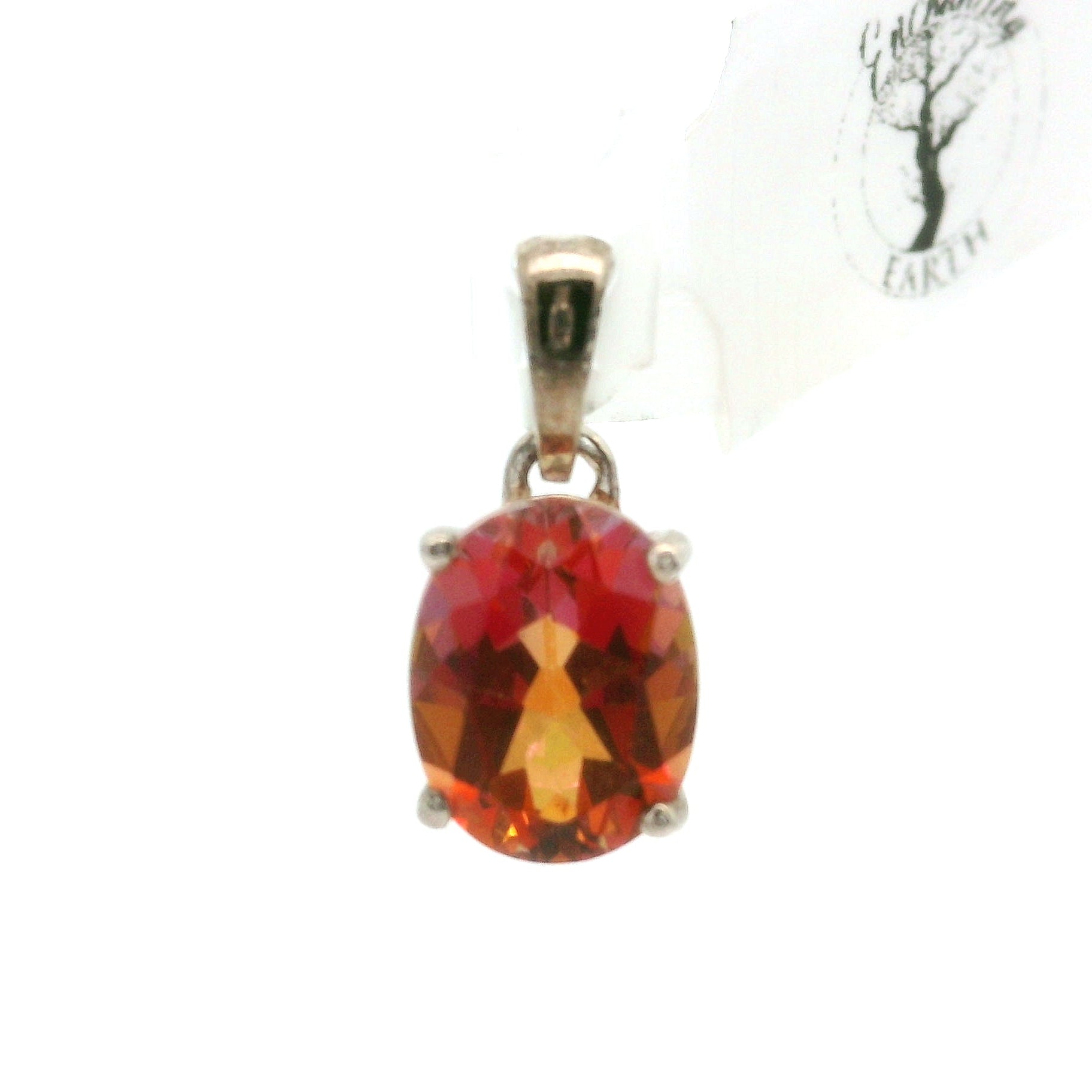 Sunset Mystic Topaz Pendant .925 Silver for Overall Health & Healing of the Body