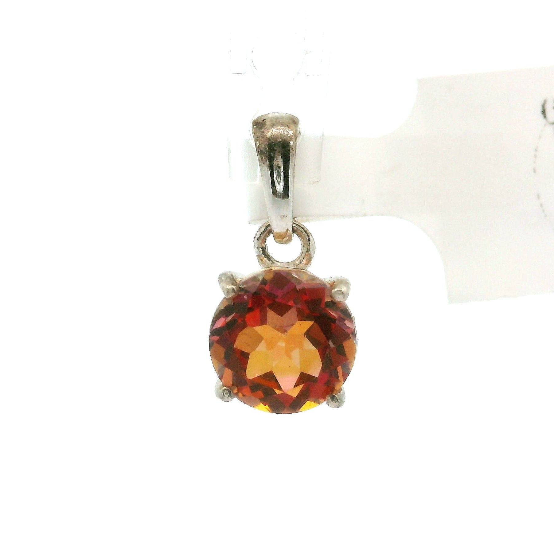 Sunset Mystic Topaz Pendant .925 Silver for Overall Health & Healing of the Body