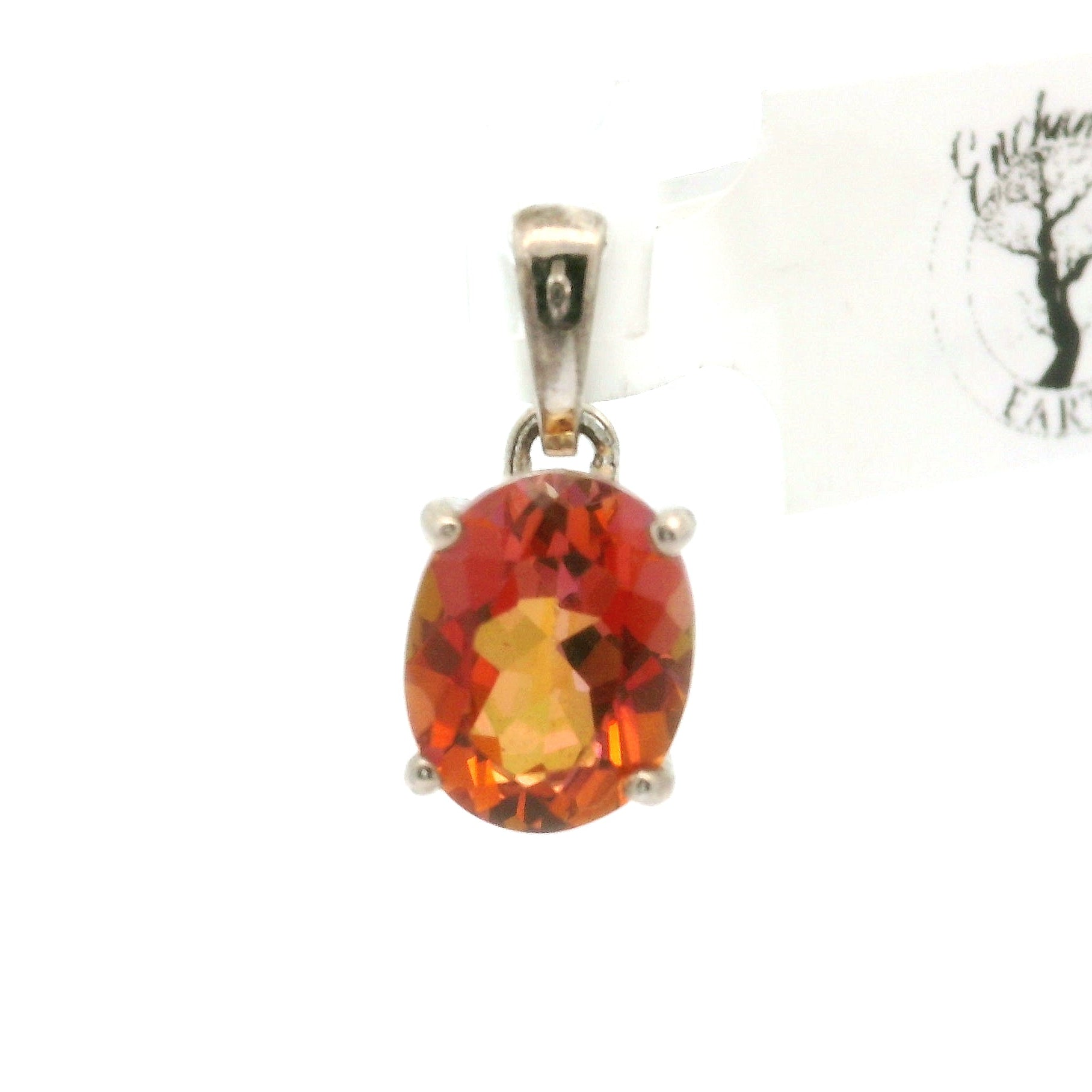 Sunset Mystic Topaz Pendant .925 Silver for Overall Health & Healing of the Body