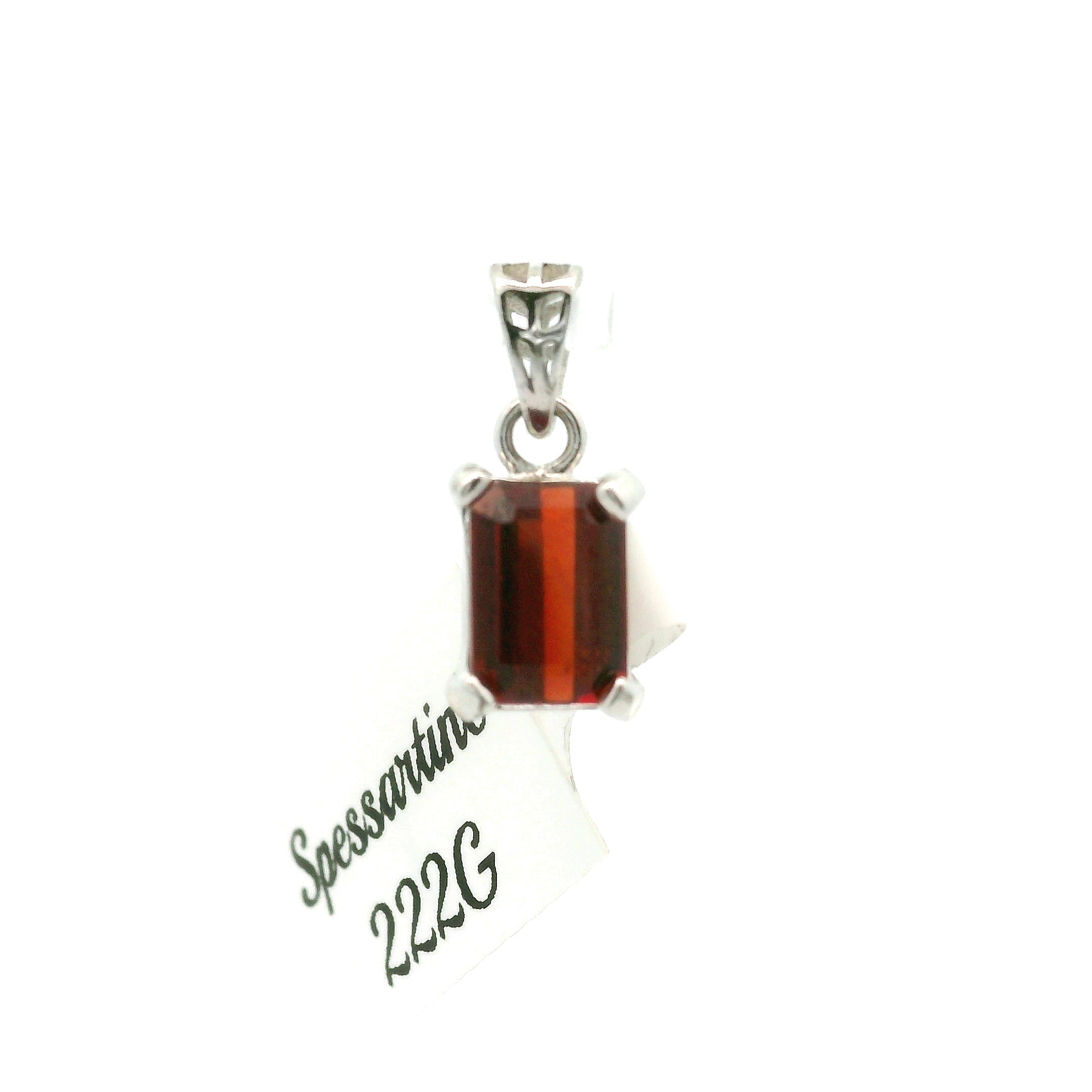 Spessartine Garnet Pendants .925 Silver for Health and Strength