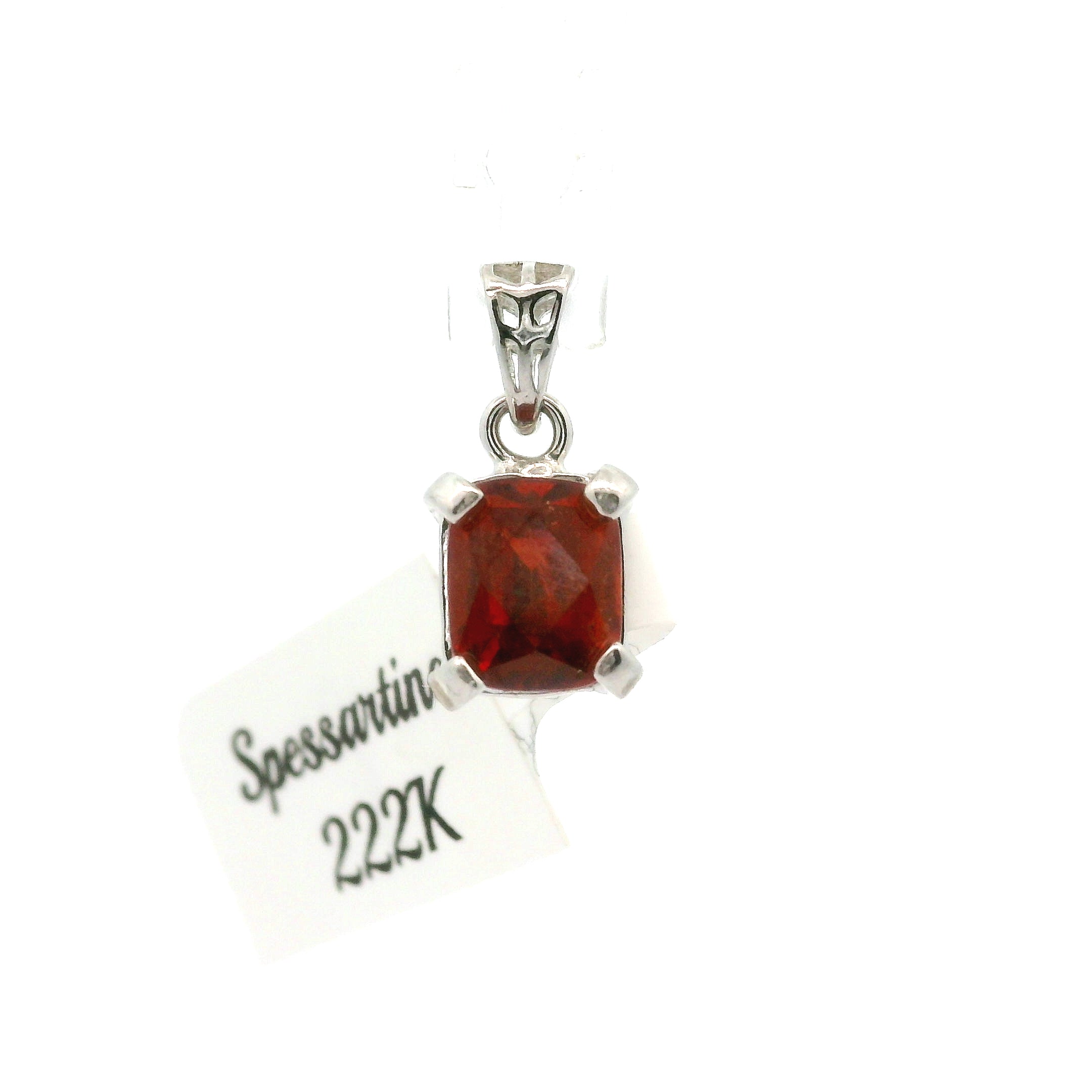 Spessartine Garnet Pendants .925 Silver for Health and Strength