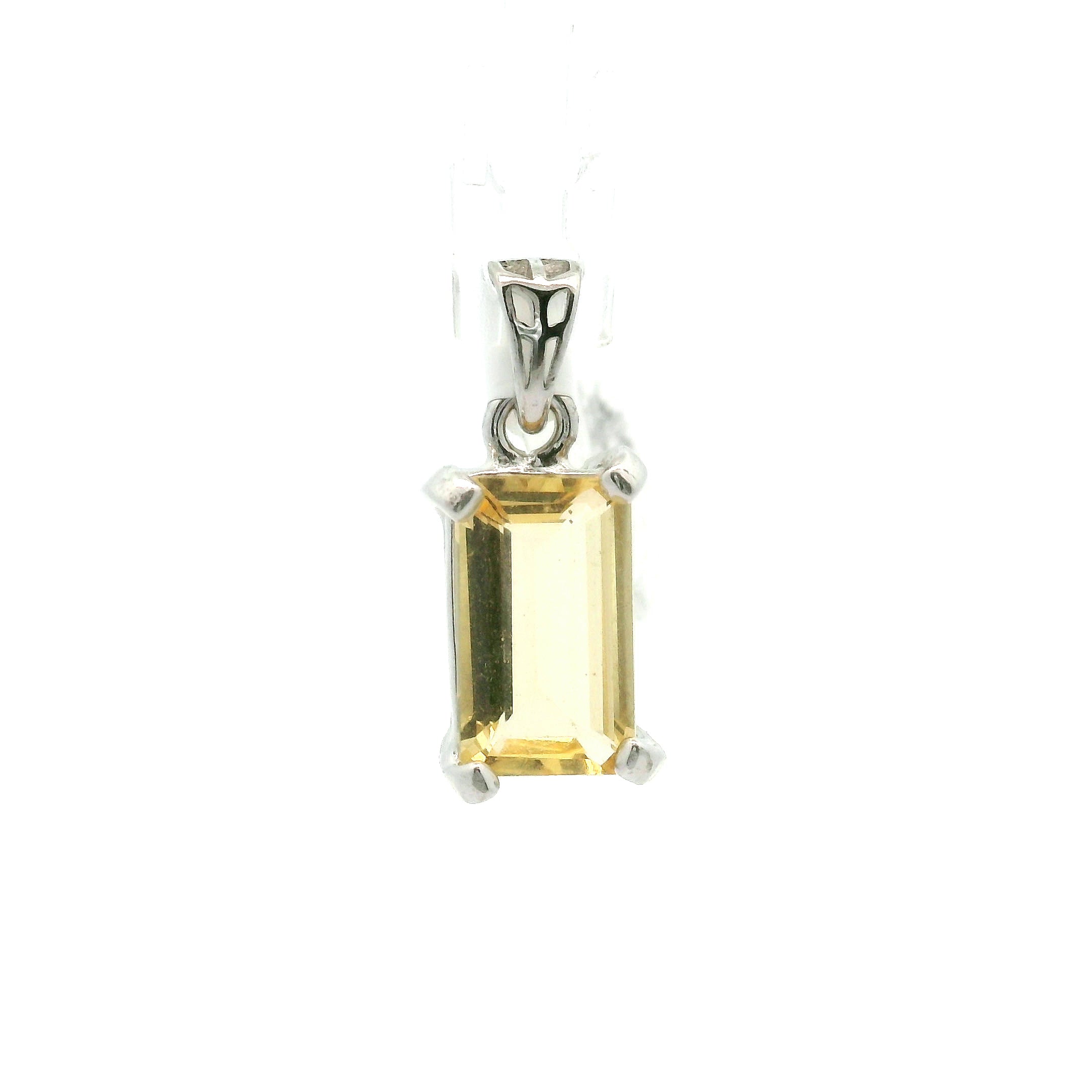 Yellow Zircon Pendant .925 Silver for Vitality and Expansion