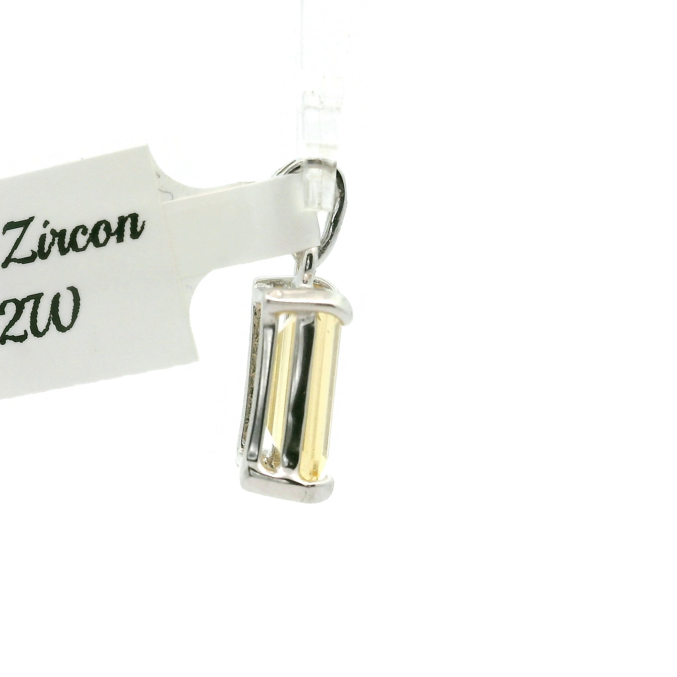 Yellow Zircon Pendant .925 Silver for Vitality and Expansion