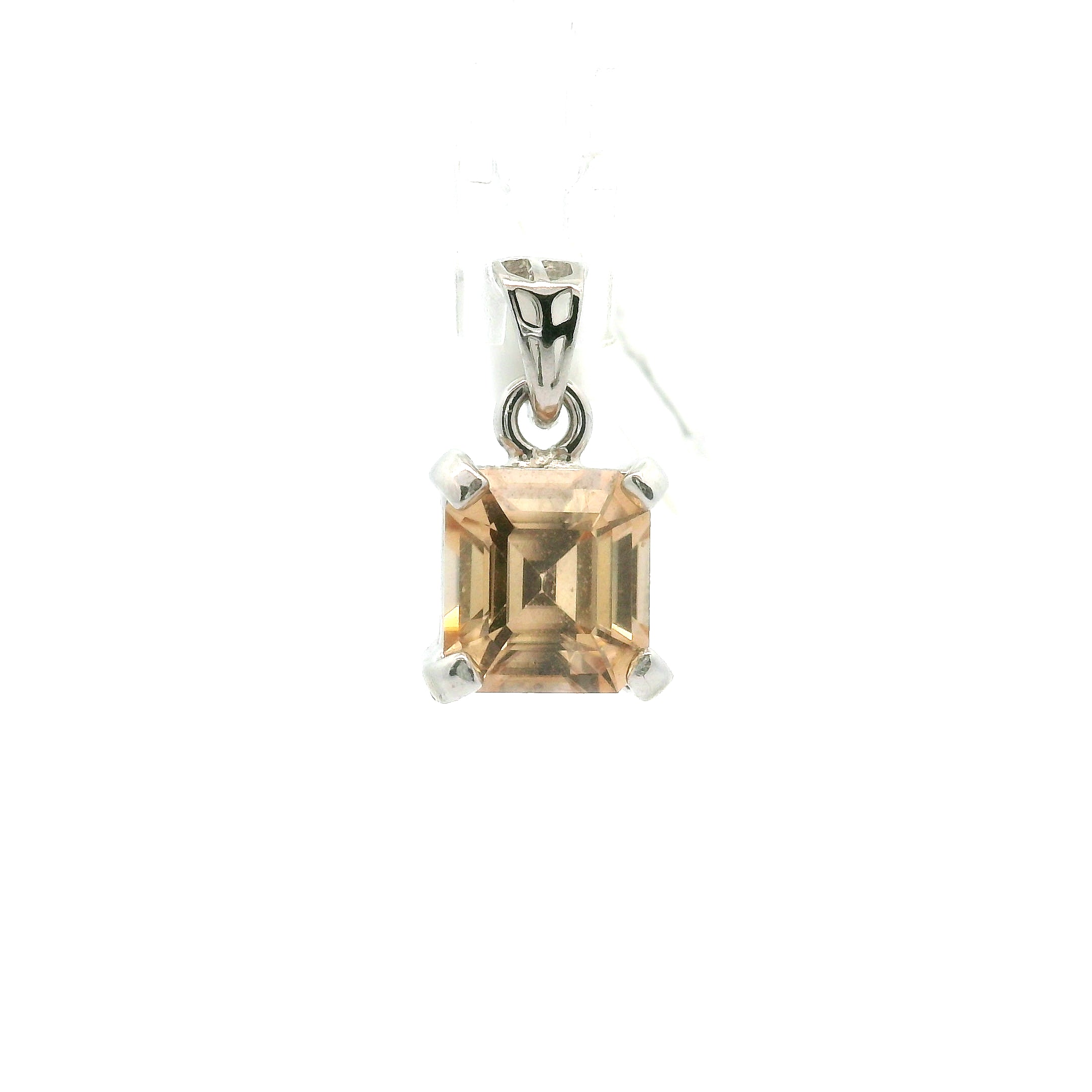 Yellow Zircon Pendant .925 Silver for Vitality and Expansion