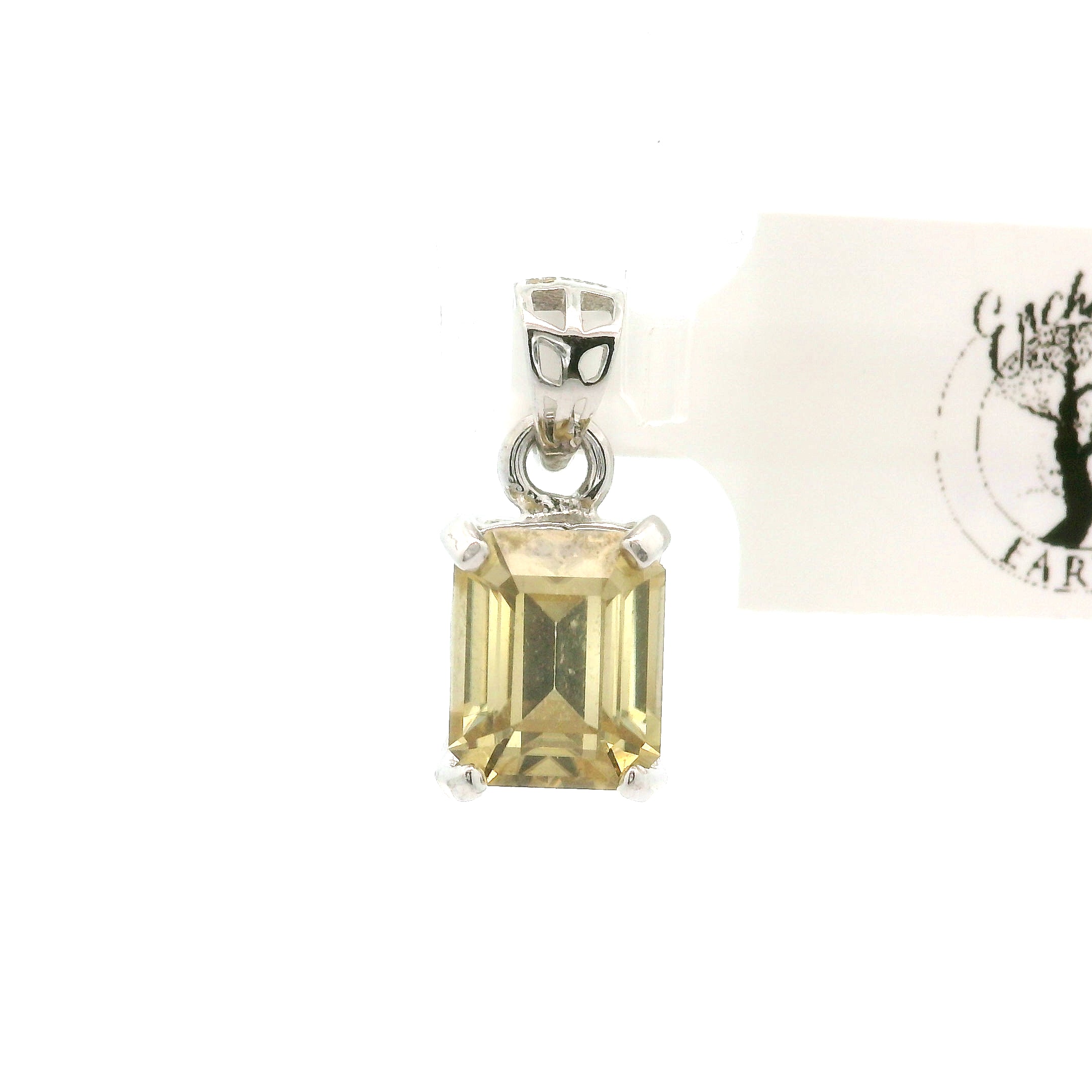 Yellow Zircon Pendant .925 Silver for Vitality and Expansion