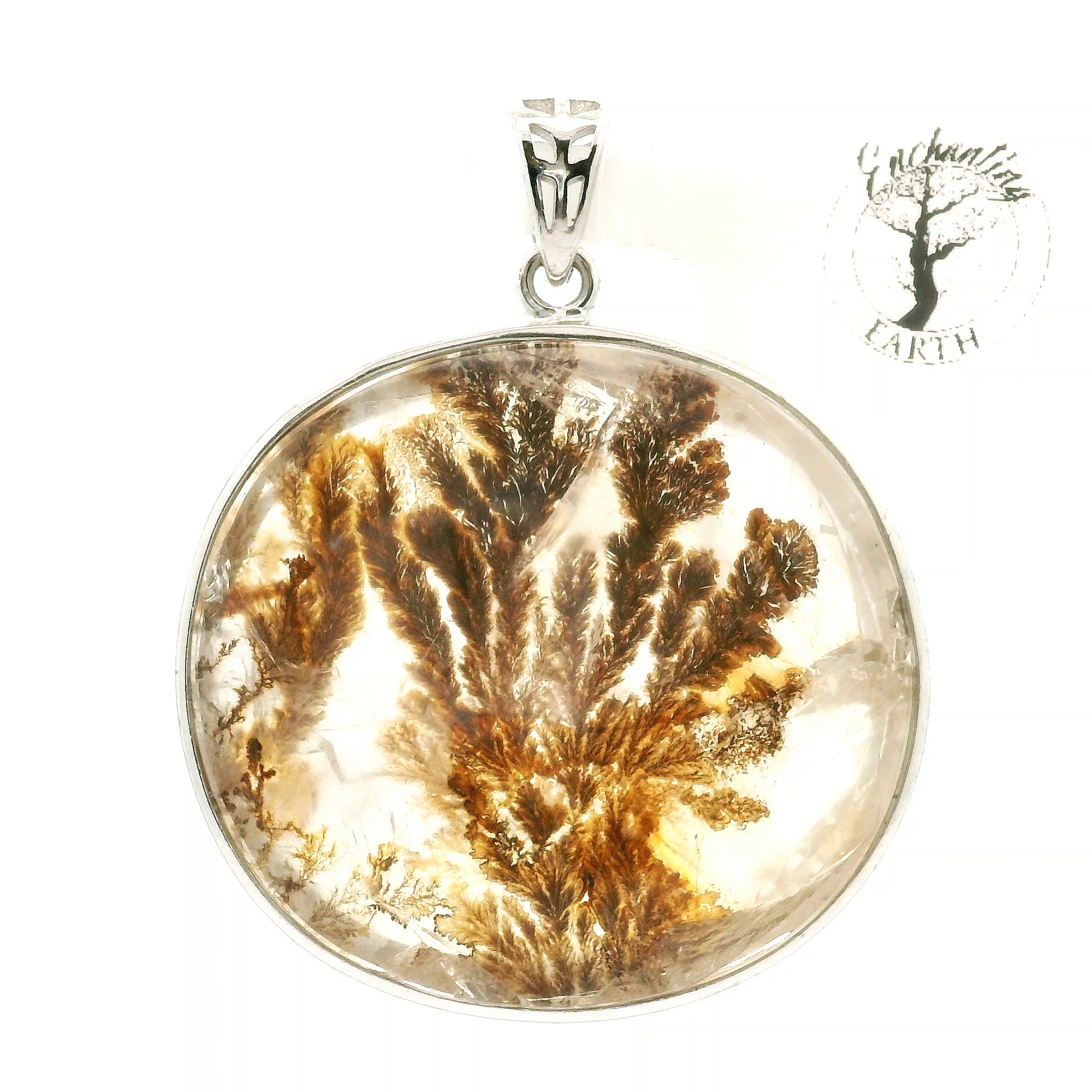 Garden Quartz Pendant .925 Sterling Silver for Insight, Meditation & Shamanic Journey