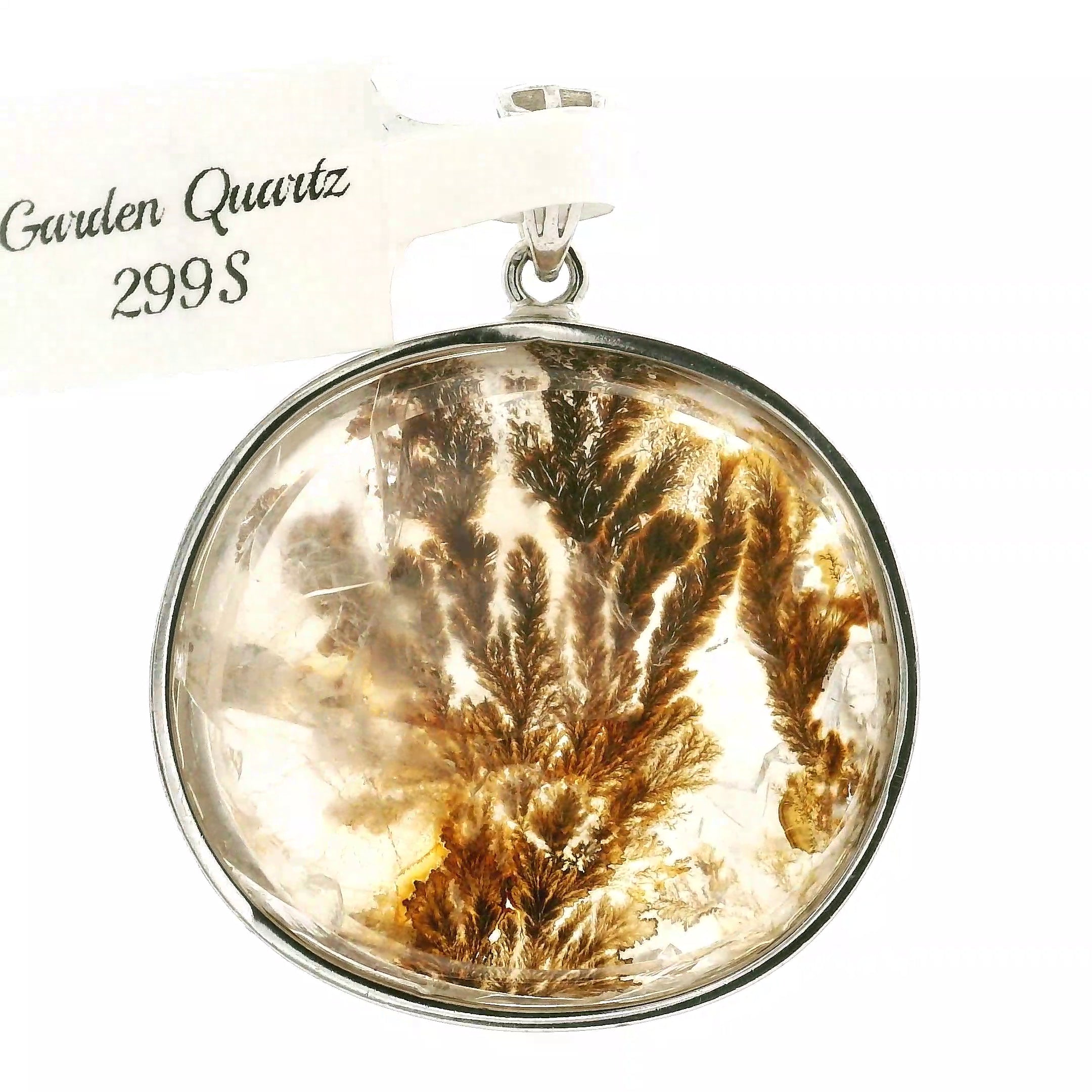 Garden Quartz Pendant .925 Sterling Silver for Insight, Meditation & Shamanic Journey