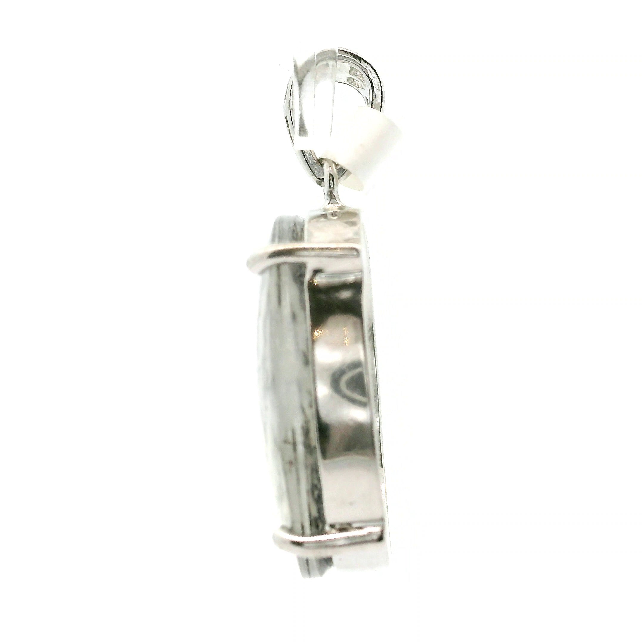 Silver Dendritic Quartz Pendant .925 Silver for Master Healing, Grounding & Transformation
