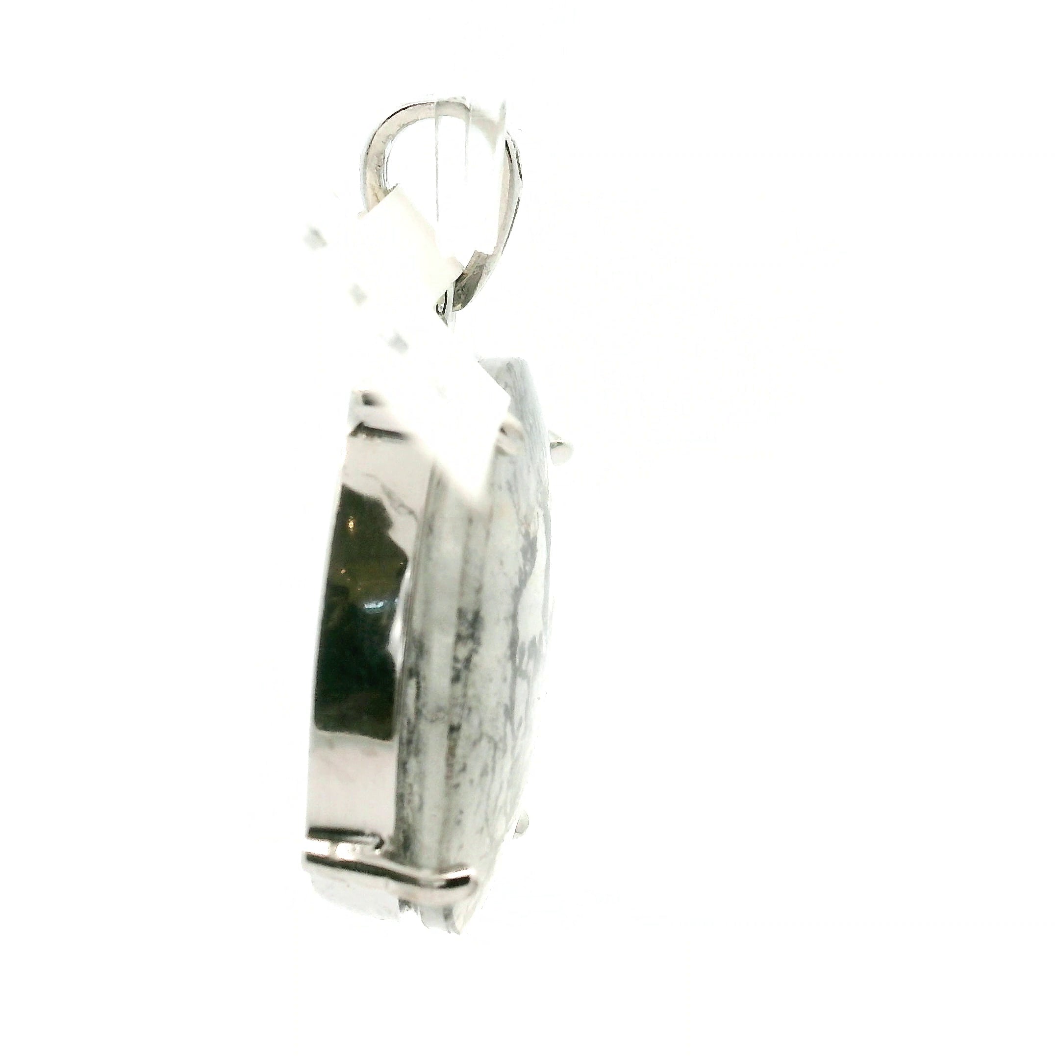 Silver Dendritic Quartz Pendant .925 Silver for Master Healing, Grounding & Transformation