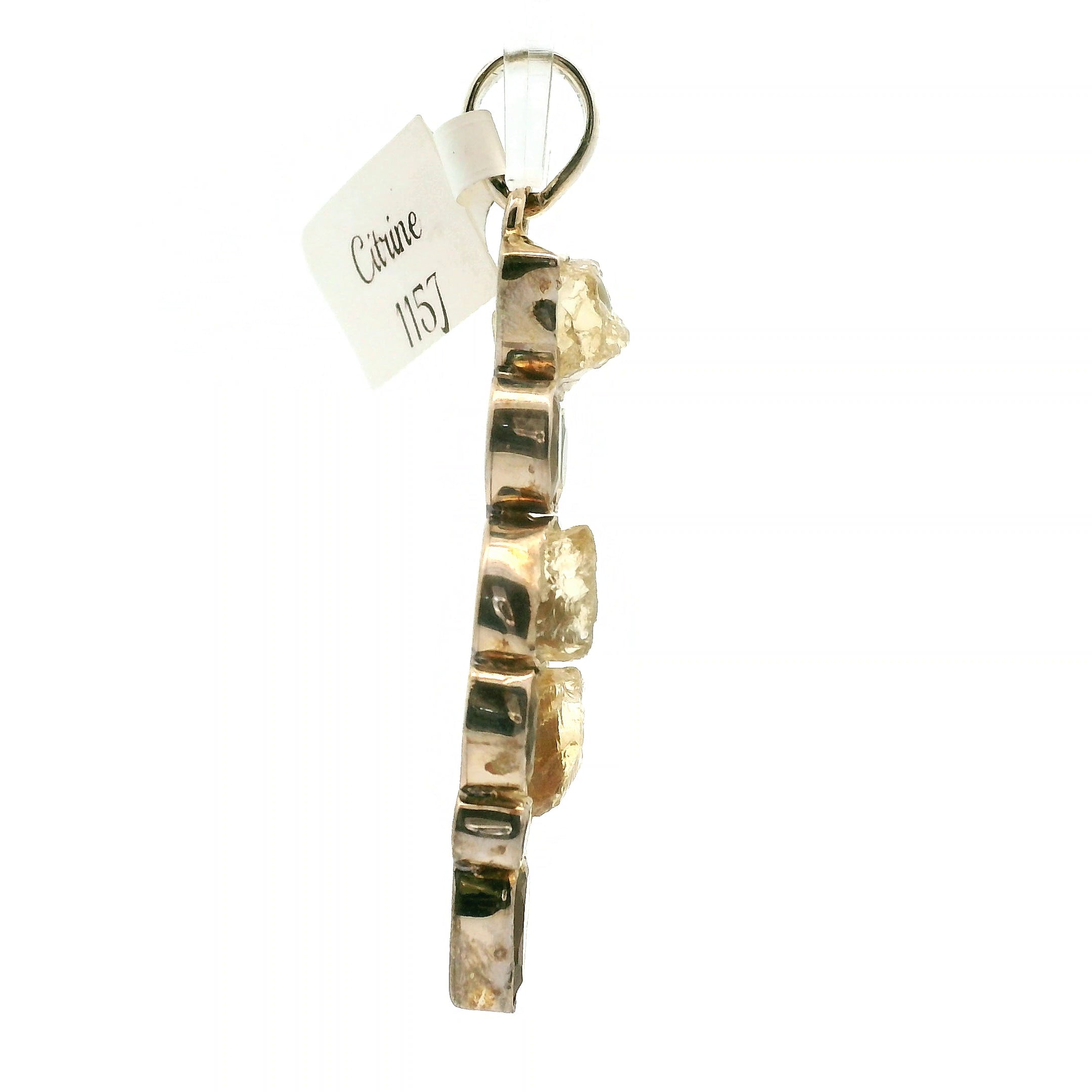 Citrine Multi-Stone Pendant .925 Silver for Abundance, Intuition, Luck and Protection
