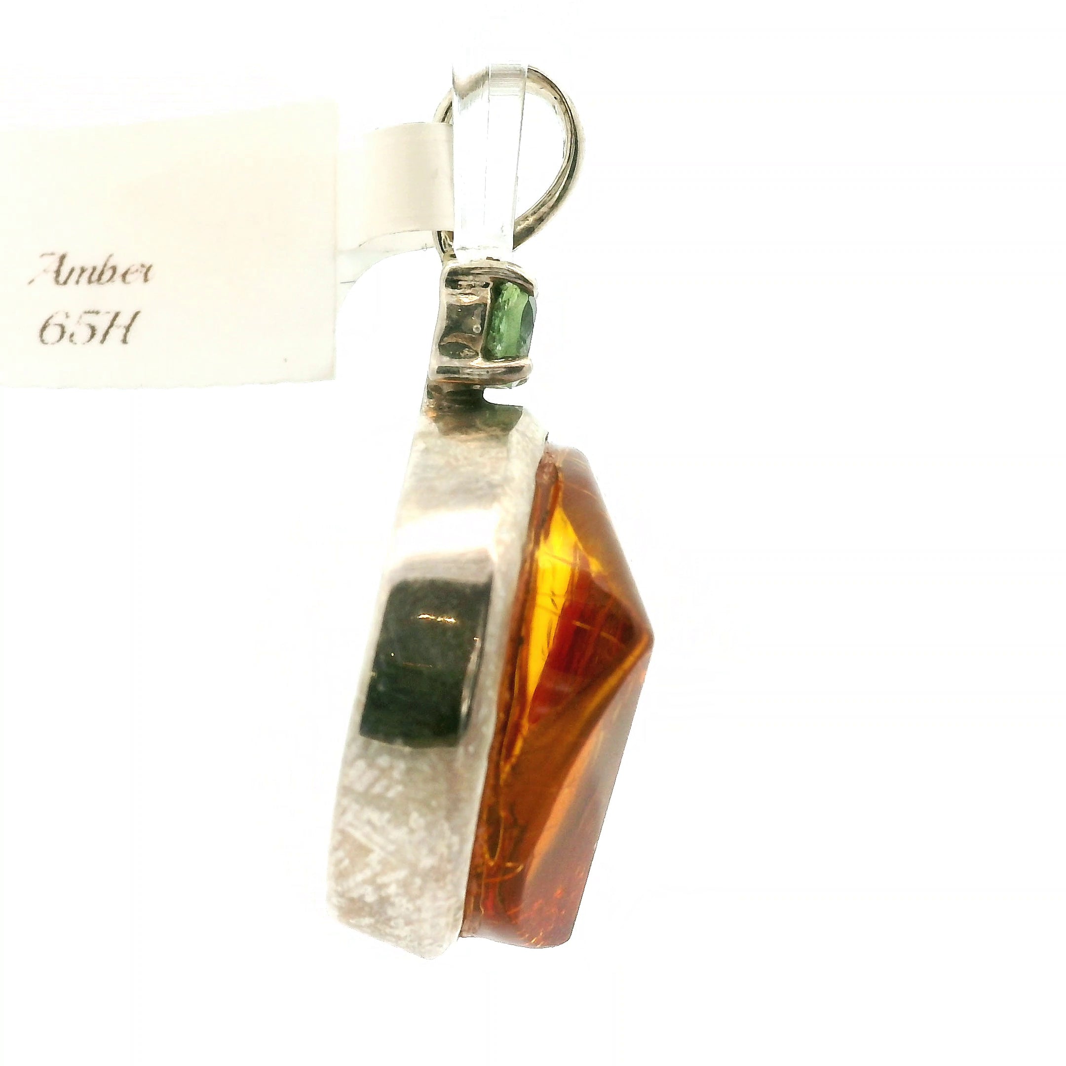 Amber Pendant .925 Silver for Prosperity and Joy