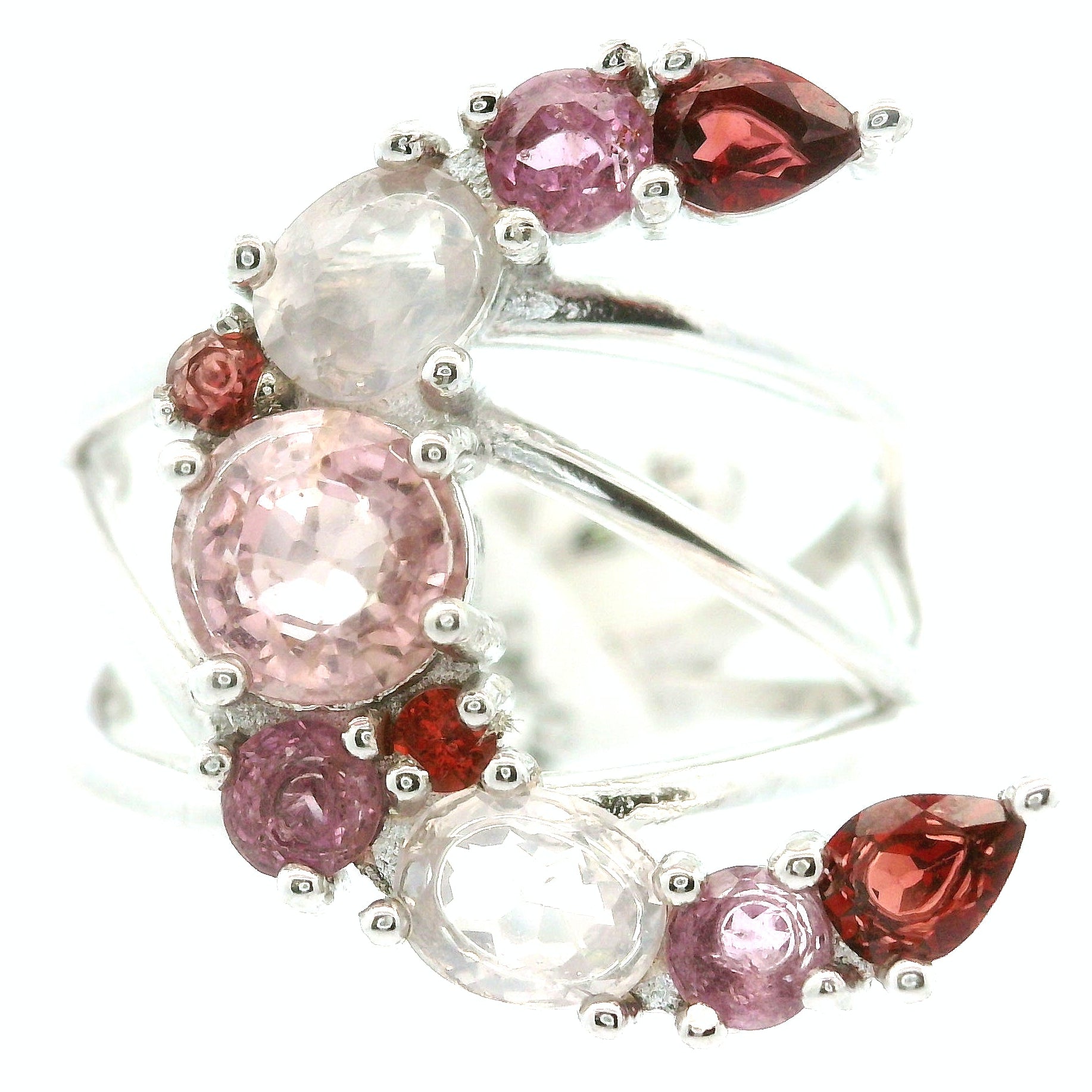 Moon Cuff Ring .925 Silver for Higher Levels of Awareness, Peaceful Communication and Clarity
