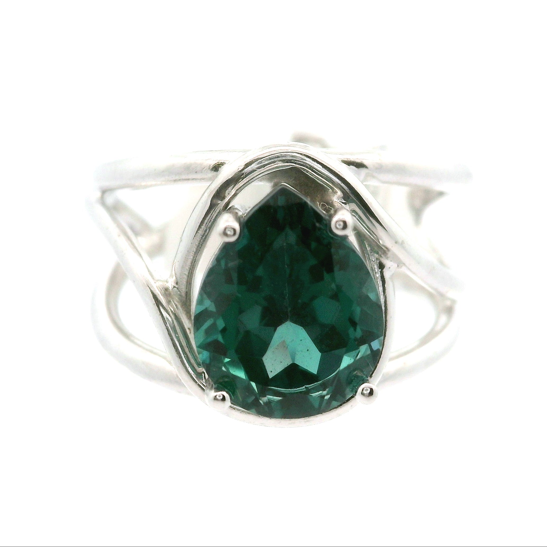 Lab Alexandrite Cuff Ring .925 Silver For Self Recovery, Hope and Encouragement
