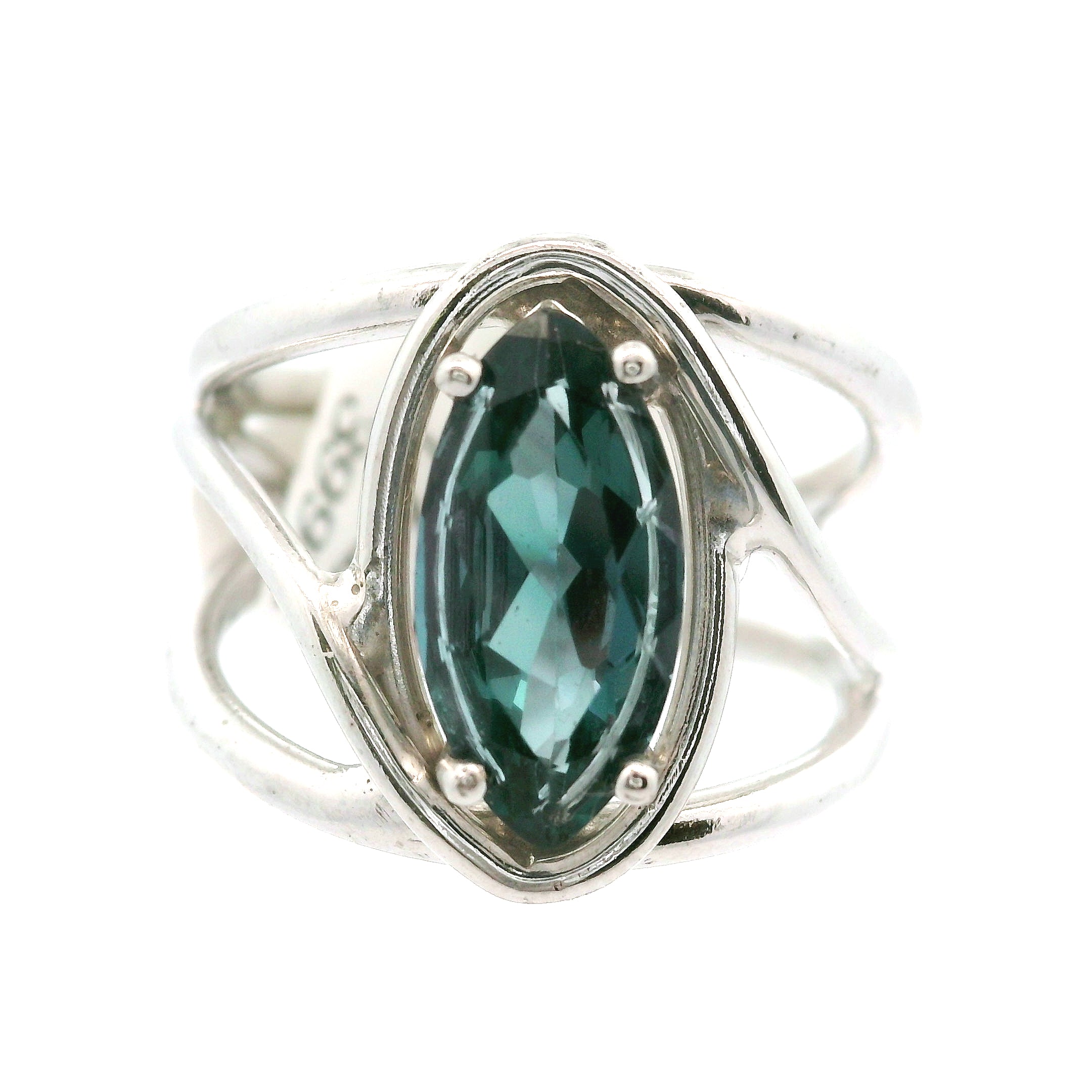 Lab Alexandrite Cuff Ring .925 Silver For Self Recovery, Hope and Encouragement