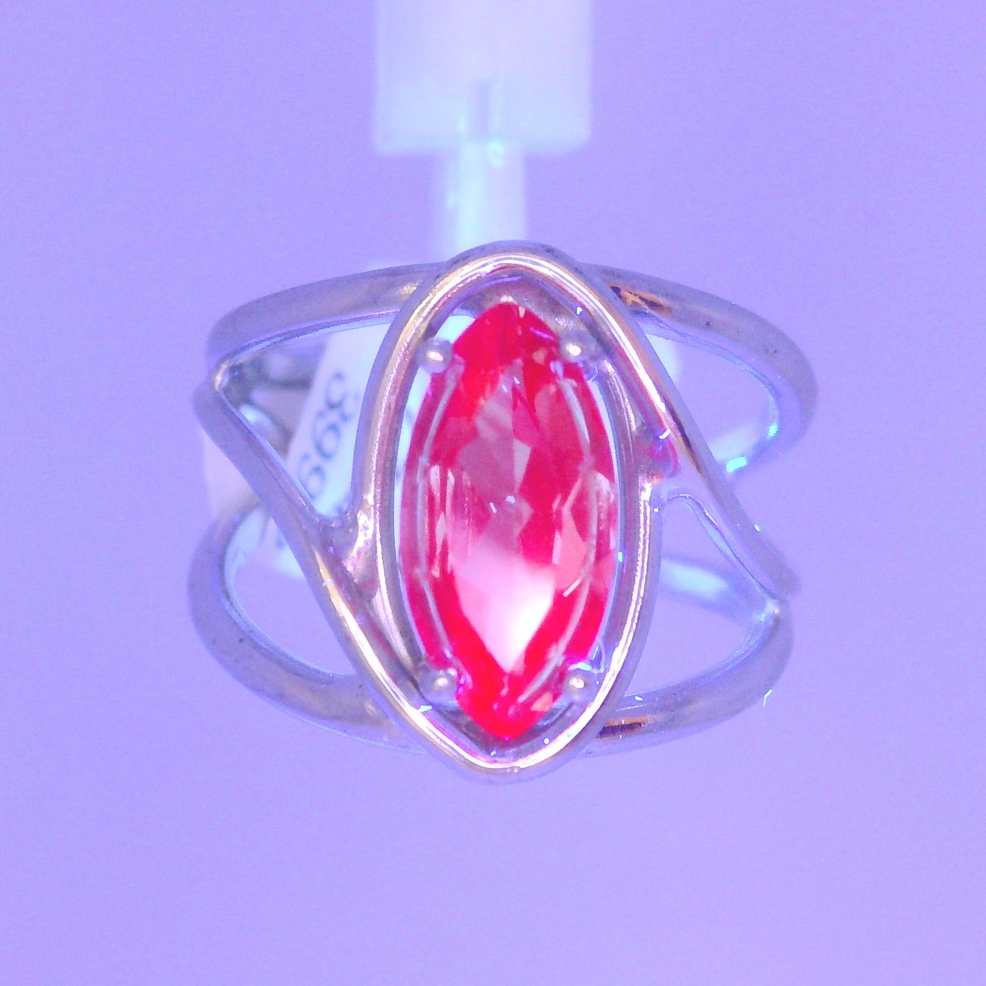 Lab Alexandrite Cuff Ring .925 Silver For Self Recovery, Hope and Encouragement