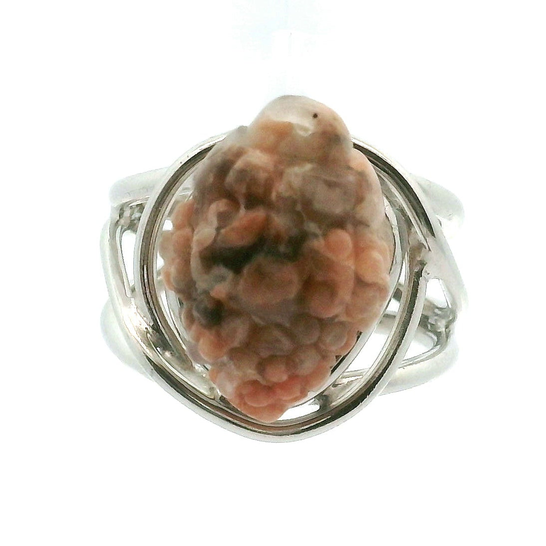 Red Dragon Euphoralite Money Toad Cuff Ring .925 Silver for Health, Protection and Stress Relief