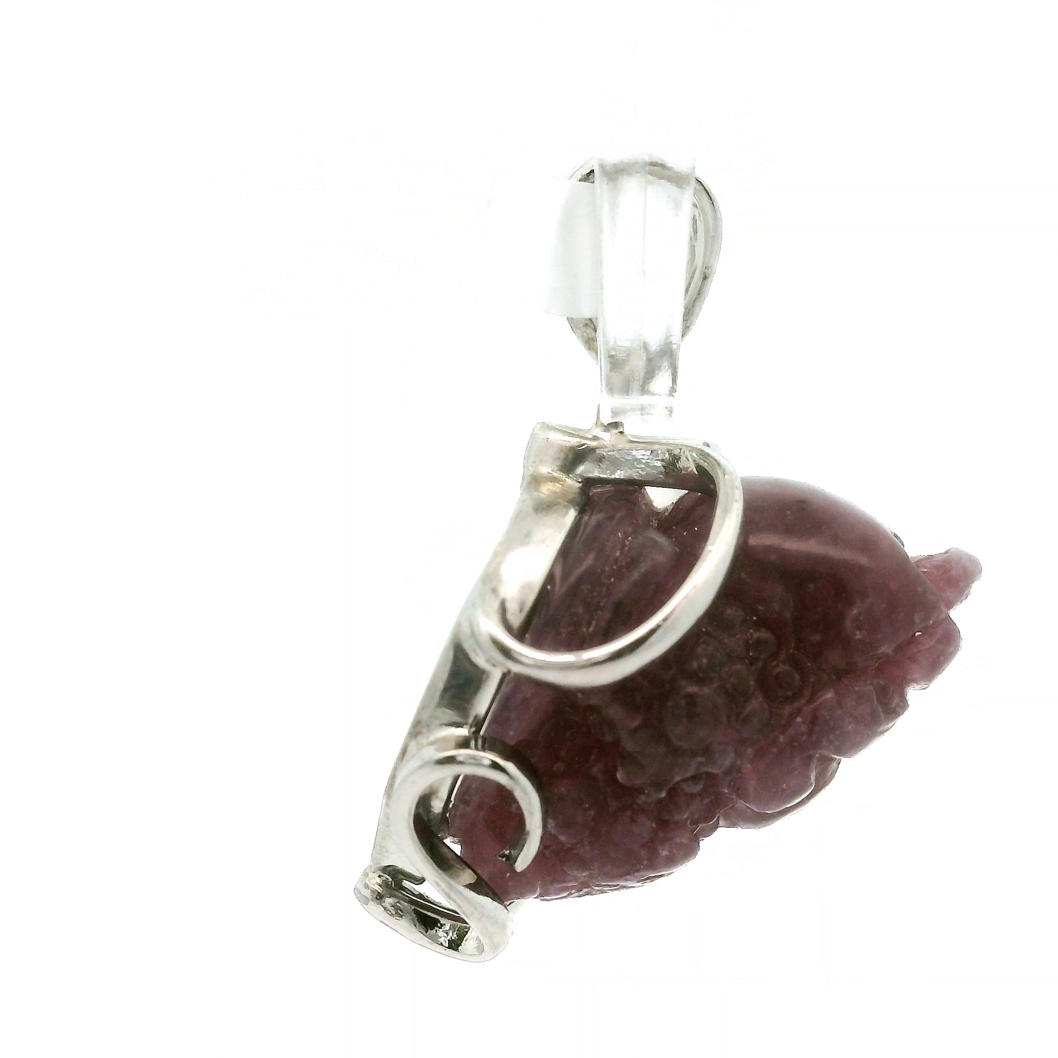Lavender Sky Euphoralite Money Toad Pendant .925 Silver for Peace, Relaxation and Restful Sleep
